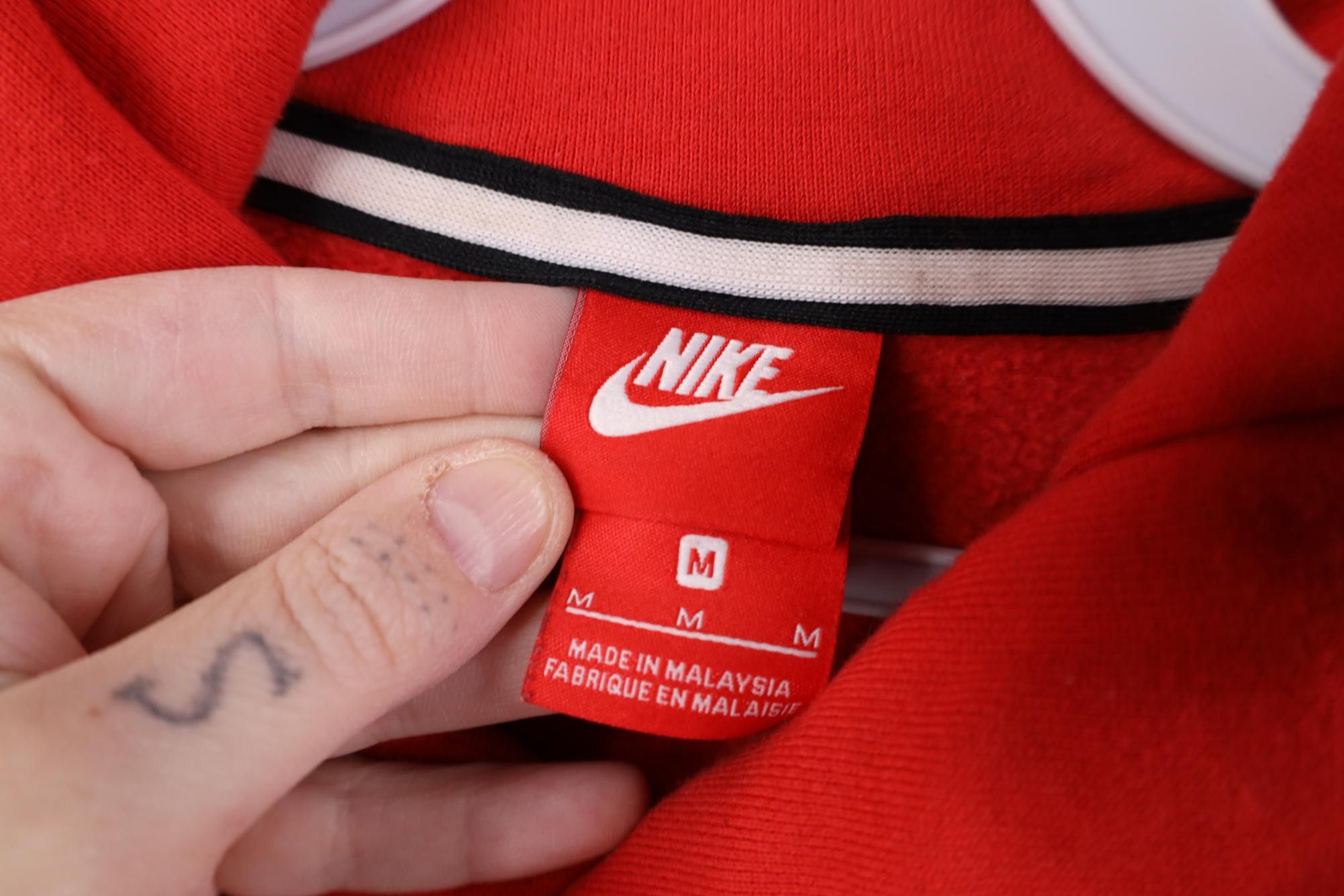 Nike Vintage Y2K Nike Air Block Big Swoosh Hoodie Sweatshirt Red Size US M / EU 48-50 / 2 - 10 Thumbnail