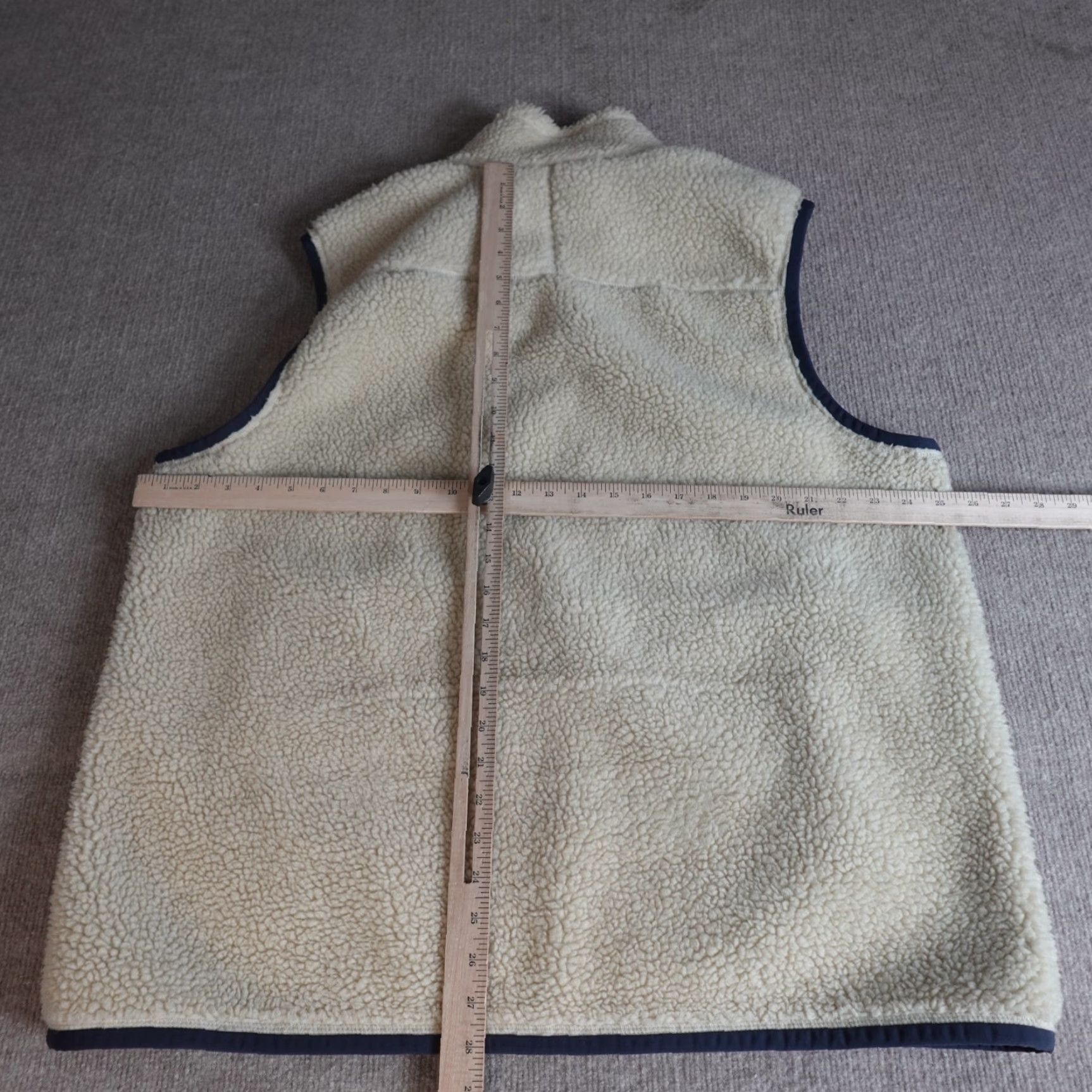 Vintage LL Bean Mens Vest 2XL Ivory Sherpa Puffer Jacket Full Zip Windsor? Size XXL / US 16-18 / IT 52-54 - 4 Thumbnail
