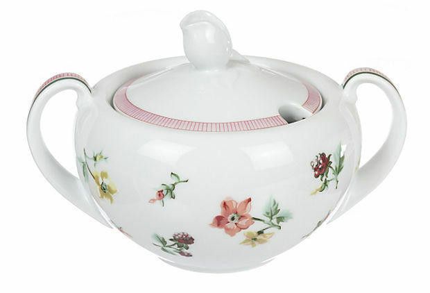 Designer Dior Porcelain Flower Motif Sugar Bowl Size ONE SIZE - 1 Thumbnail
