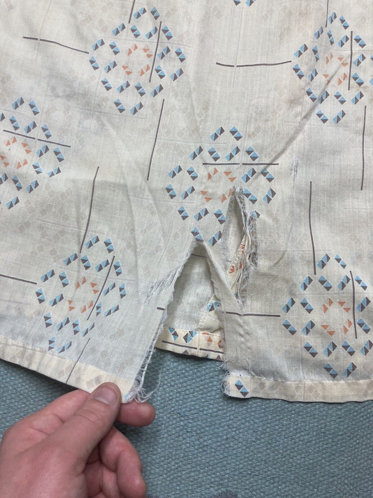 Vintage VTG 70s shirt Towncraft geometric diamonds distressed 3XL Size US XXL / EU 58 / 5 - 10 Thumbnail