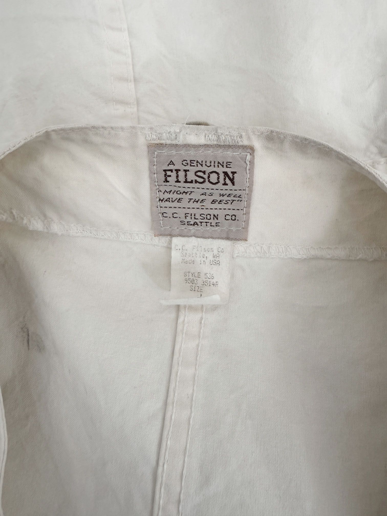 Vintage 90s Vintage Filson Hunter white pocket vest Size US L / EU 52-54 / 3 - 6 Thumbnail