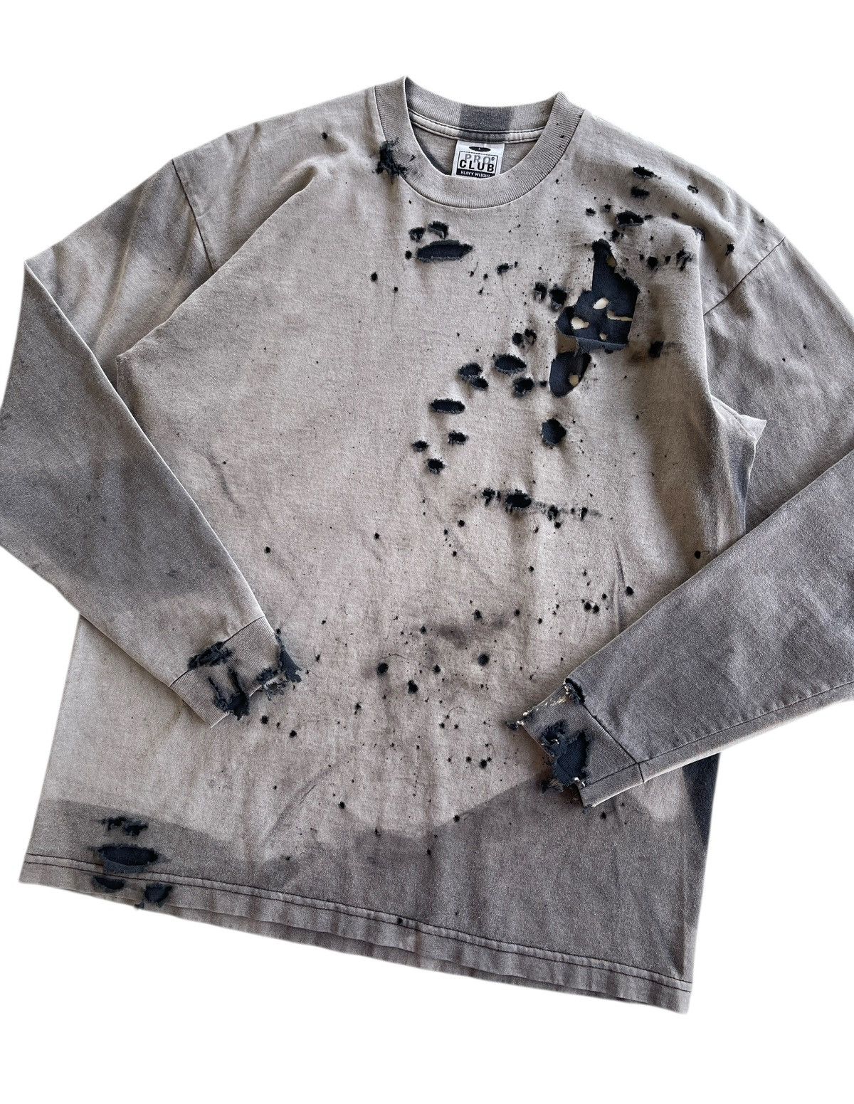 Vintage Destroyed!!! Crazy Distressed Grunge Sunfaded Pro Club Shirt Size US L / EU 52-54 / 3 - 2 Thumbnail
