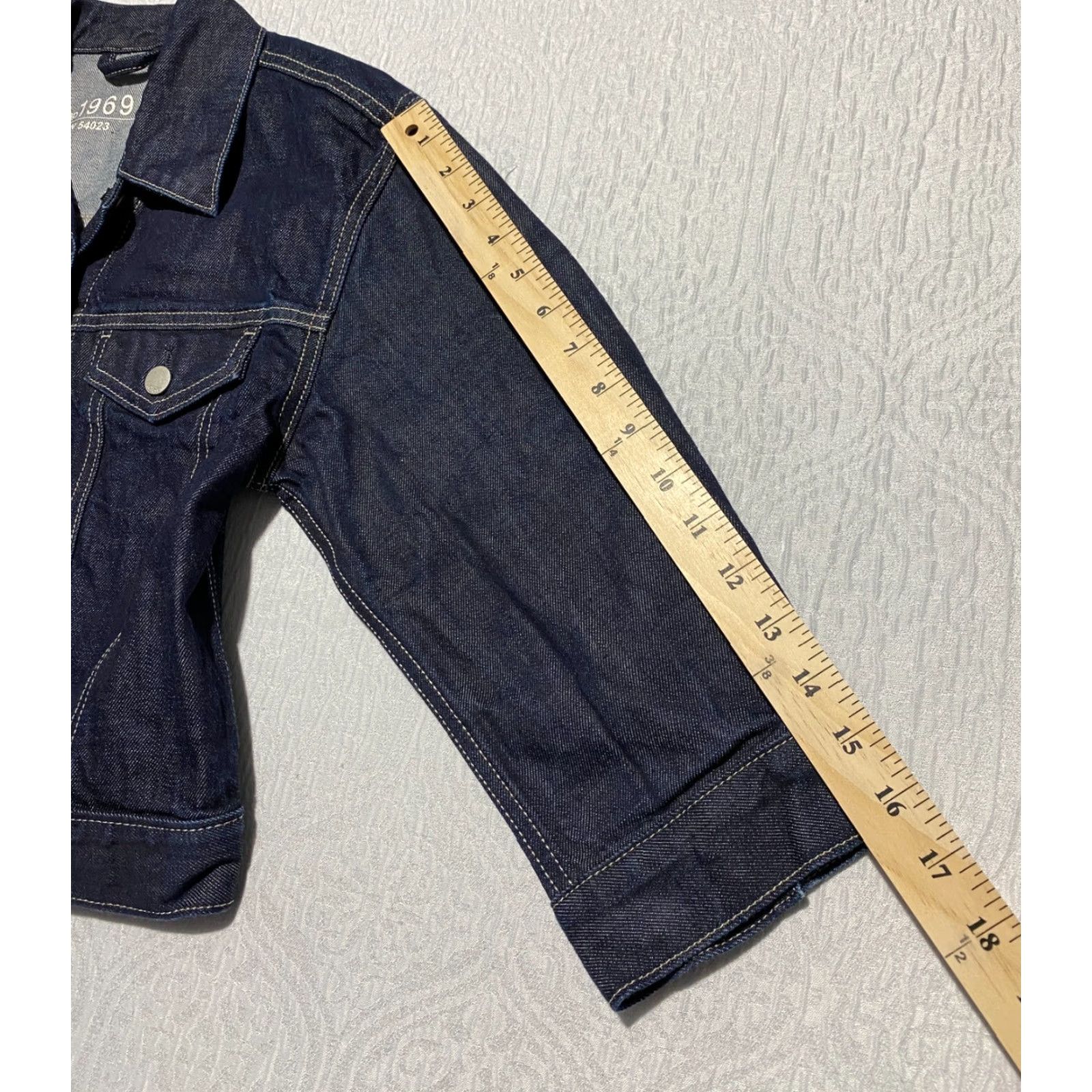 Gap Gap Denim Jacket Women's Size S 100% Cotton Blue Jean 3/4 Sleeve 1969 Size 28" / US 6 / IT 42 - 7 Thumbnail