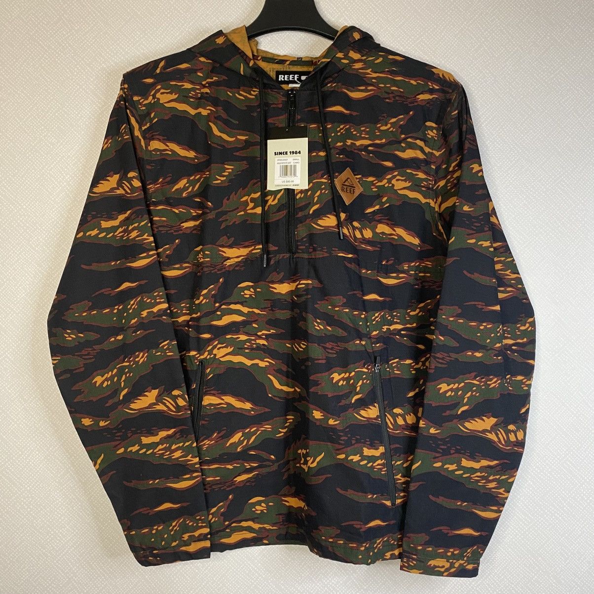 REEF Reef Pullover Anorak Hoodie Jacket Mens Camo Sz S NWT Size US S / EU 44-46 / 1 - 1 Thumbnail