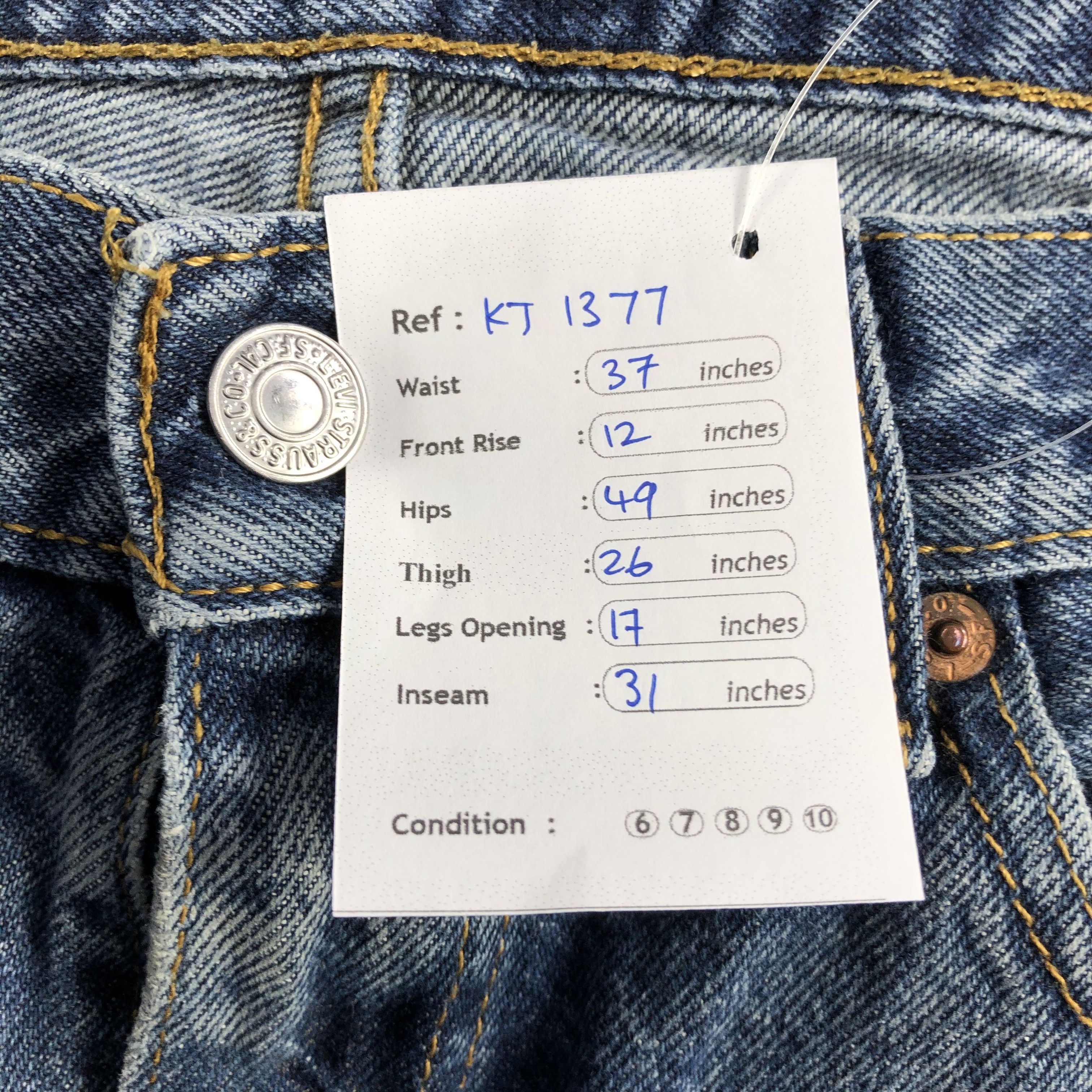 Levi's Vintage Levis 505 Jeans Distressed Denim KJ1377 Size US 36 / EU 52 - 16 Thumbnail