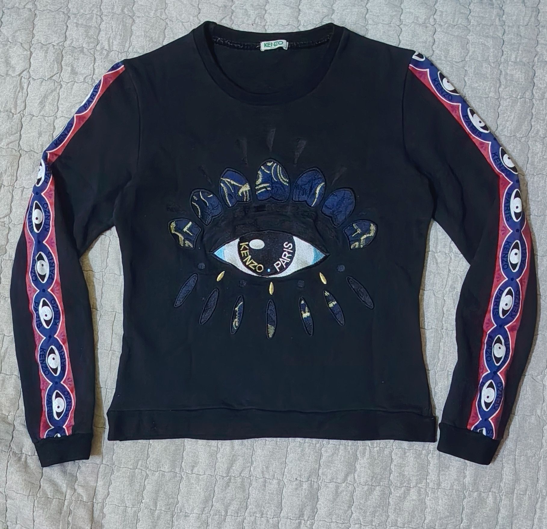 Kenzo Kenzo Paris Eye Embroidered Patchwork Sweatshirts Size US M / EU 48-50 / 2 - 1 Thumbnail