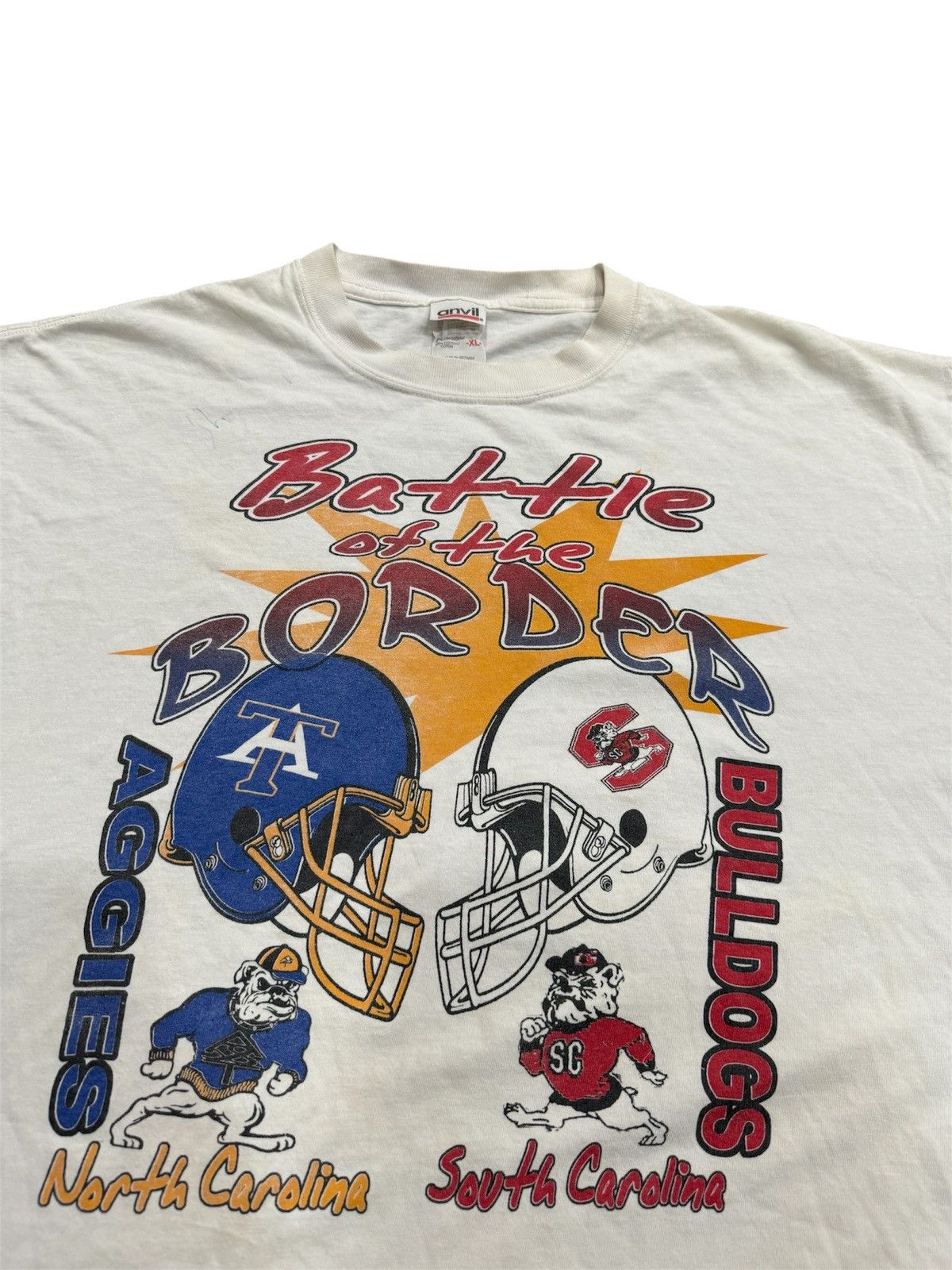 Vintage Vintage North Carolina A&T Battle of the Border T shirt Size US XL / EU 56 / 4 - 2 Thumbnail