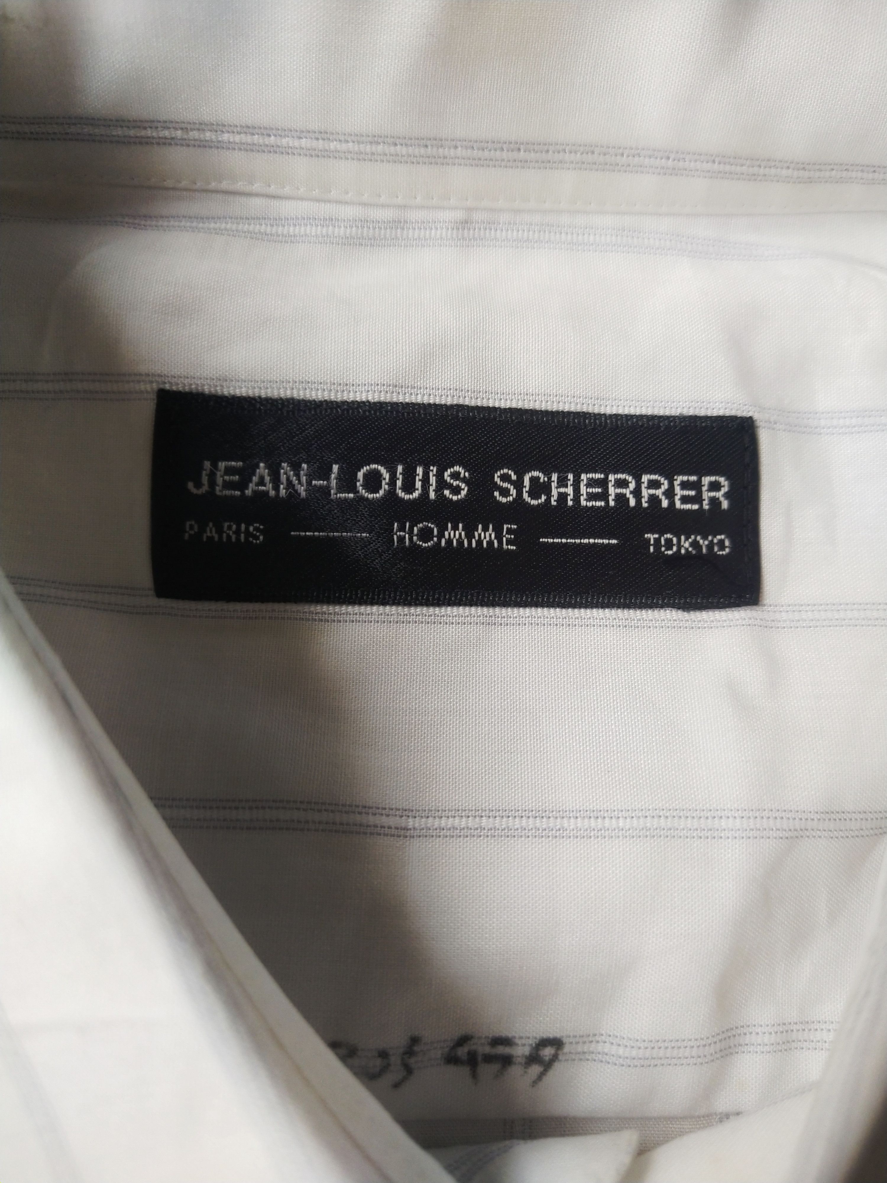 Jean-Louis Scherrer 1990s Jean-Louis Scherrer Homme Pinstripe SS Shirt Vintage Size US M / EU 48-50 / 2 - 5 Thumbnail