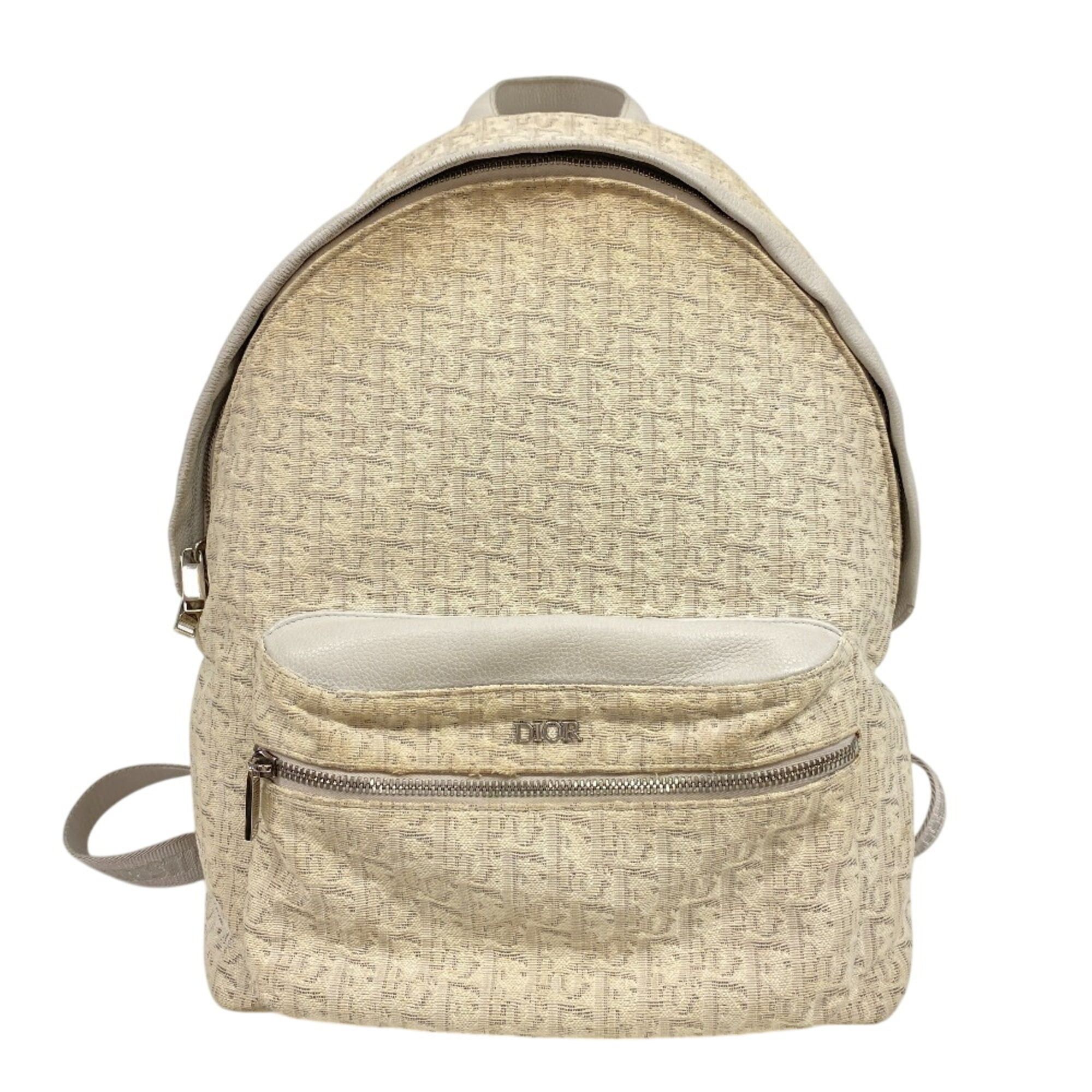 Dior Christian Dior Rider Oblique Backpack Trotter Backpack/Daypack Bag White Size ONE SIZE - 1 Thumbnail