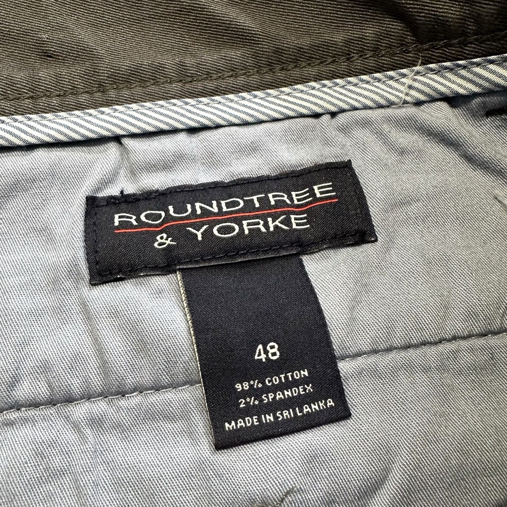 Roundtree & Yorke Roundtree & Yorke Shorts Mens 48 Big & Tall Grey Flat Front 9” Stretch Casual Size US 32 / EU 48 - 3 Thumbnail