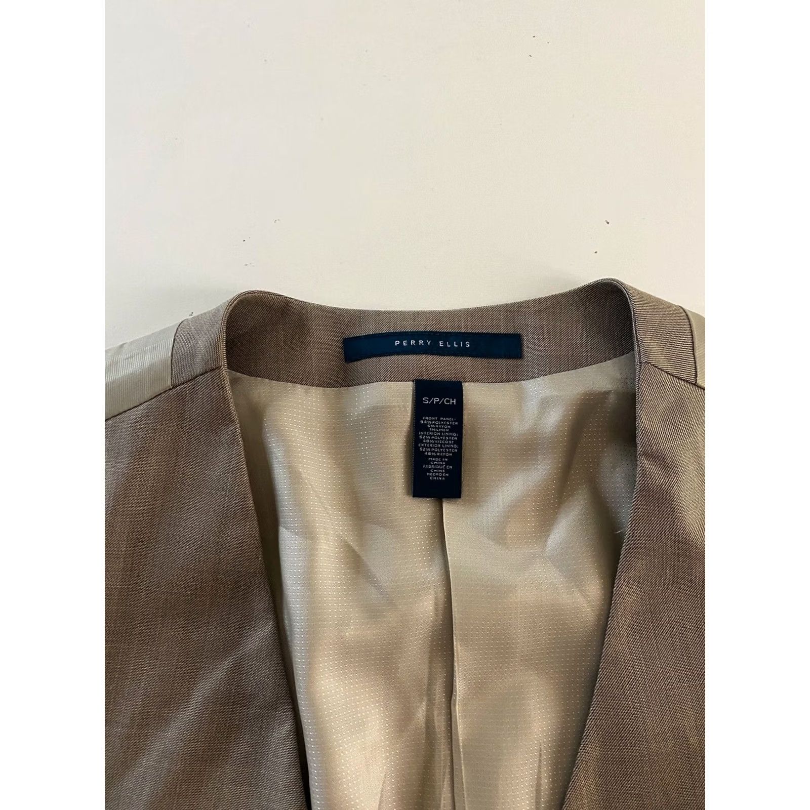 Perry Ellis Perry Ellis Tannish Five Button Vest Small S Mens Vest Size US S / EU 44-46 / 1 - 7 Thumbnail