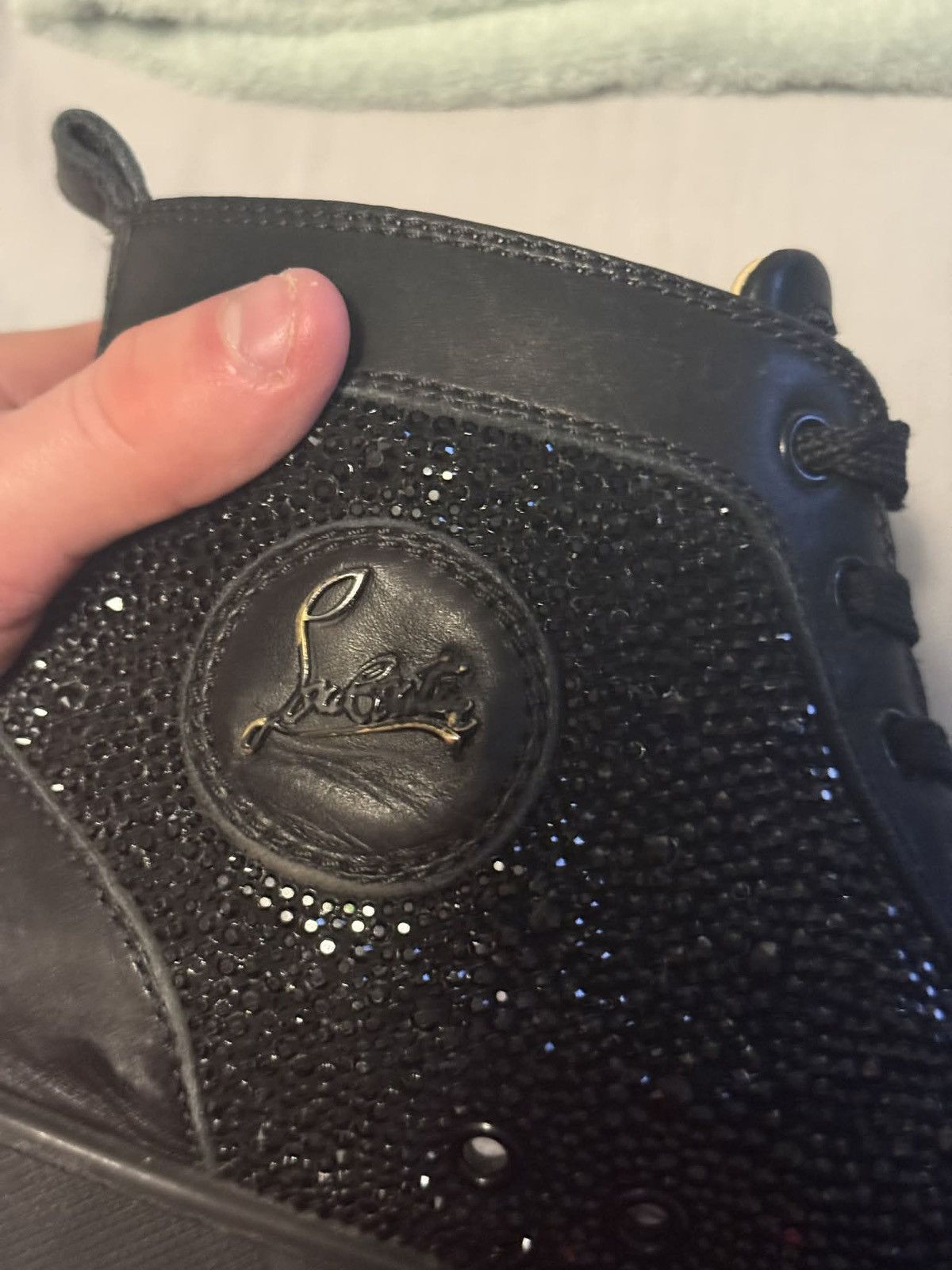 Christian Louboutin Red Bottoms by Christian Louboutin Black Crystal Spikes/Stud Size US 9 / EU 42 - 13 Thumbnail