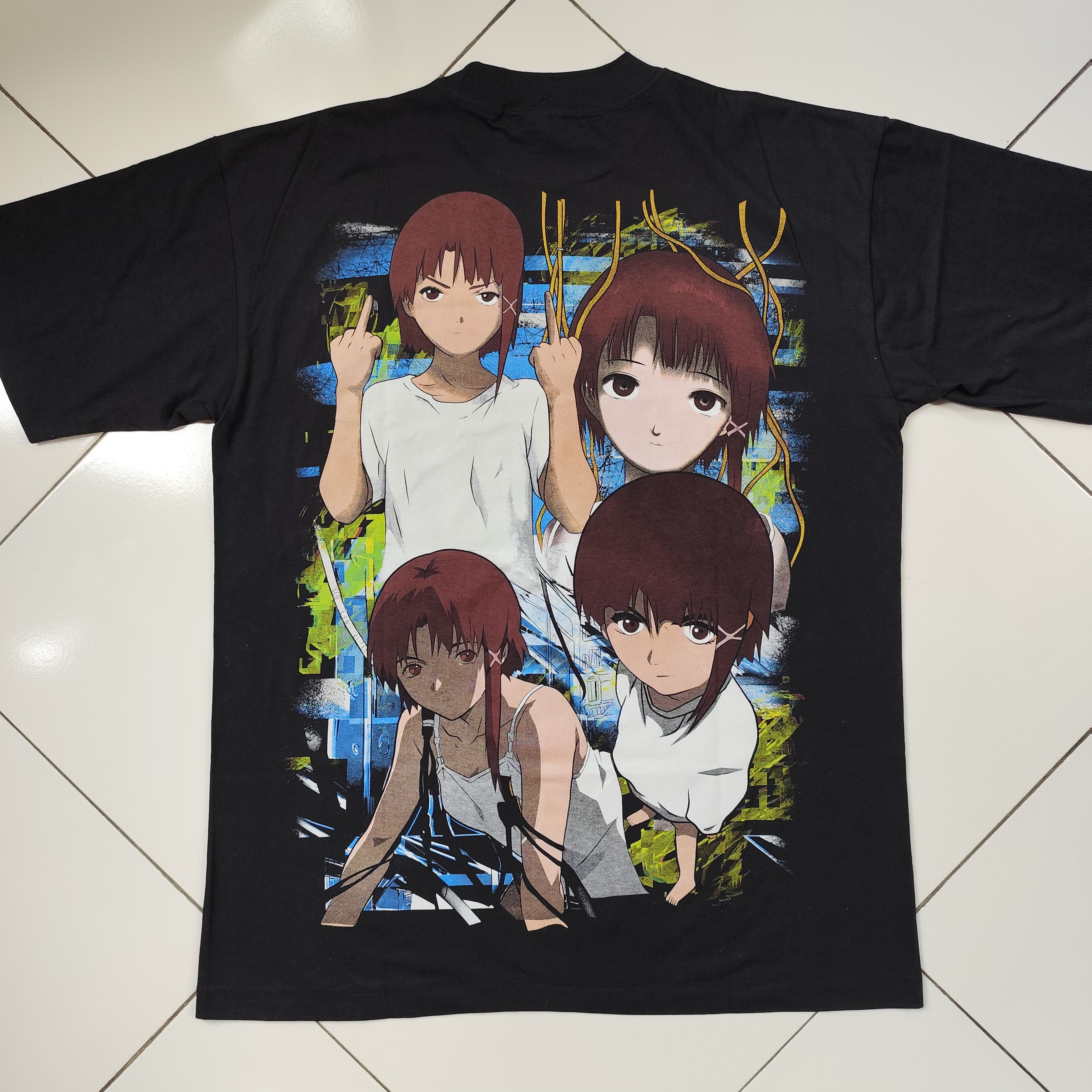 Anime × Vintage Anime Serial Experiment Lain Iwakura Lain Tee Japanese Manga Size US XL / EU 56 / 4 - 8 Thumbnail