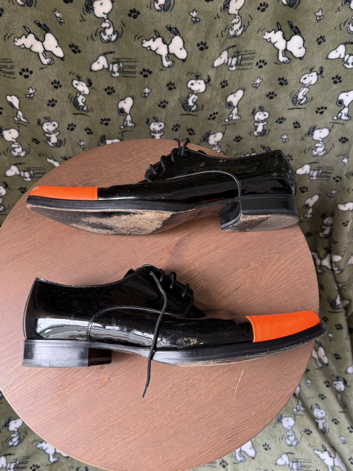 Designer × Dsquared2 Dsquared2 Orange Toes Derby Leather Shoes Size US 11 / EU 44 - 5 Thumbnail