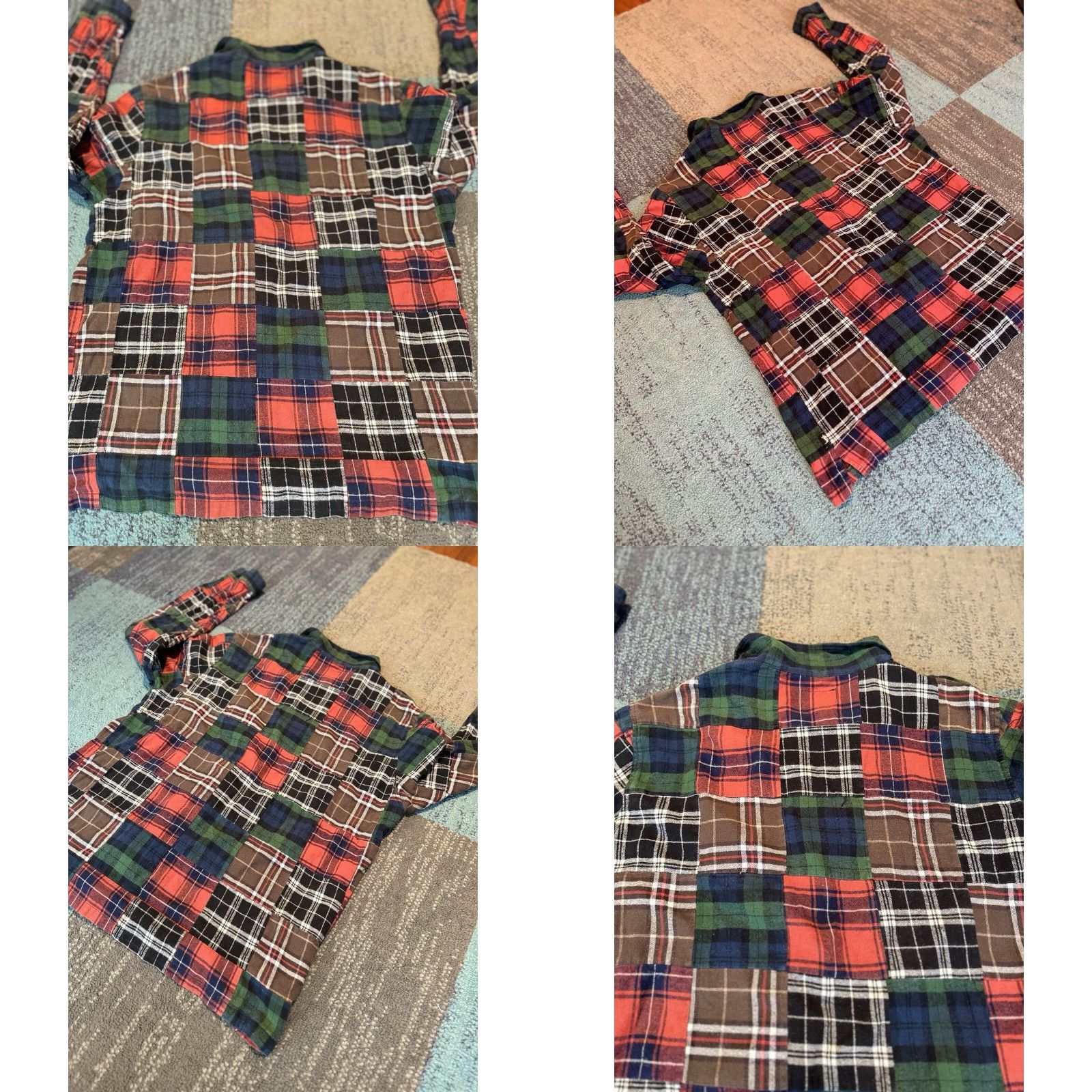 Vintage STUSSY PATCHWORK ZIP UP LS SHIRT Plaid L Men Long sleeve shirt Zip Front TV Genuine / 32143 Size US L / EU 52-54 / 3 - 8 Thumbnail