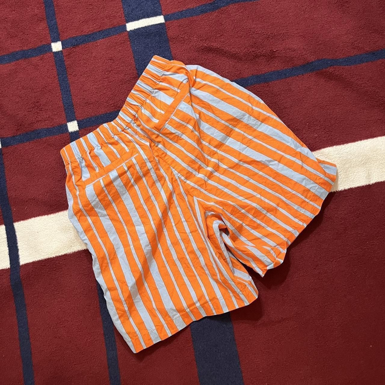Marimekko Marimekko Uniqlo bright orange blue striped trunks Poplin Size US 28 / EU 44 - 3 Thumbnail