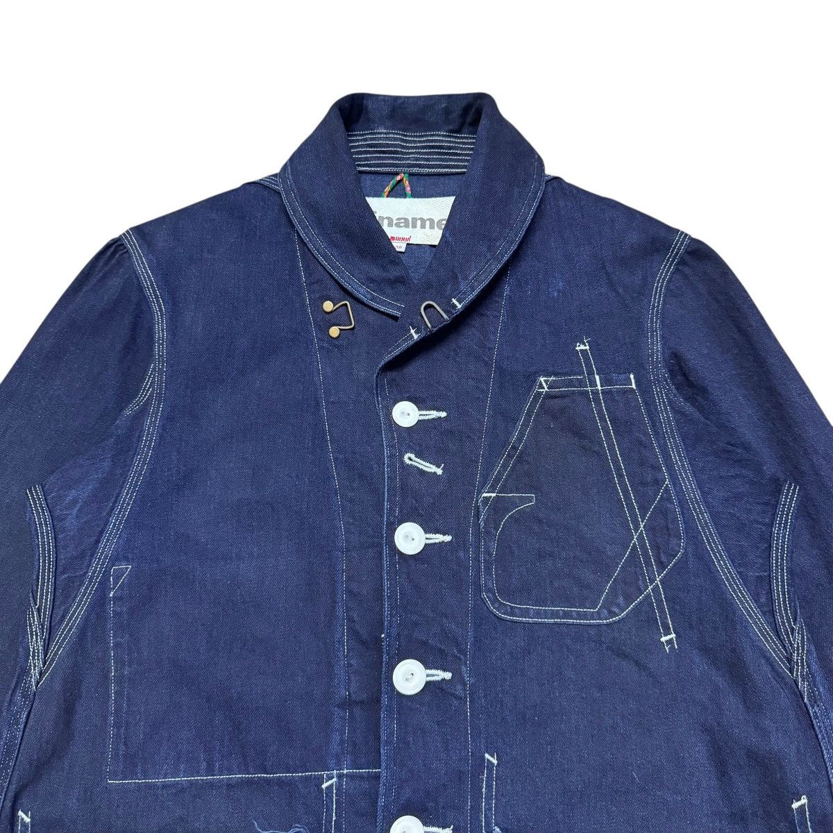 Japanese Brand Ciname Heavyweight Denim Selvedge Chore Jacket Size US M / EU 48-50 / 2 - 3 Thumbnail