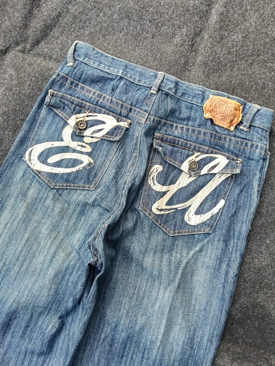Ecko Unltd. 🔥 ECKO UNLTD Baggy Jeans Y2K Streetwear Vibes 🔥 Size US 35 - 3 Thumbnail