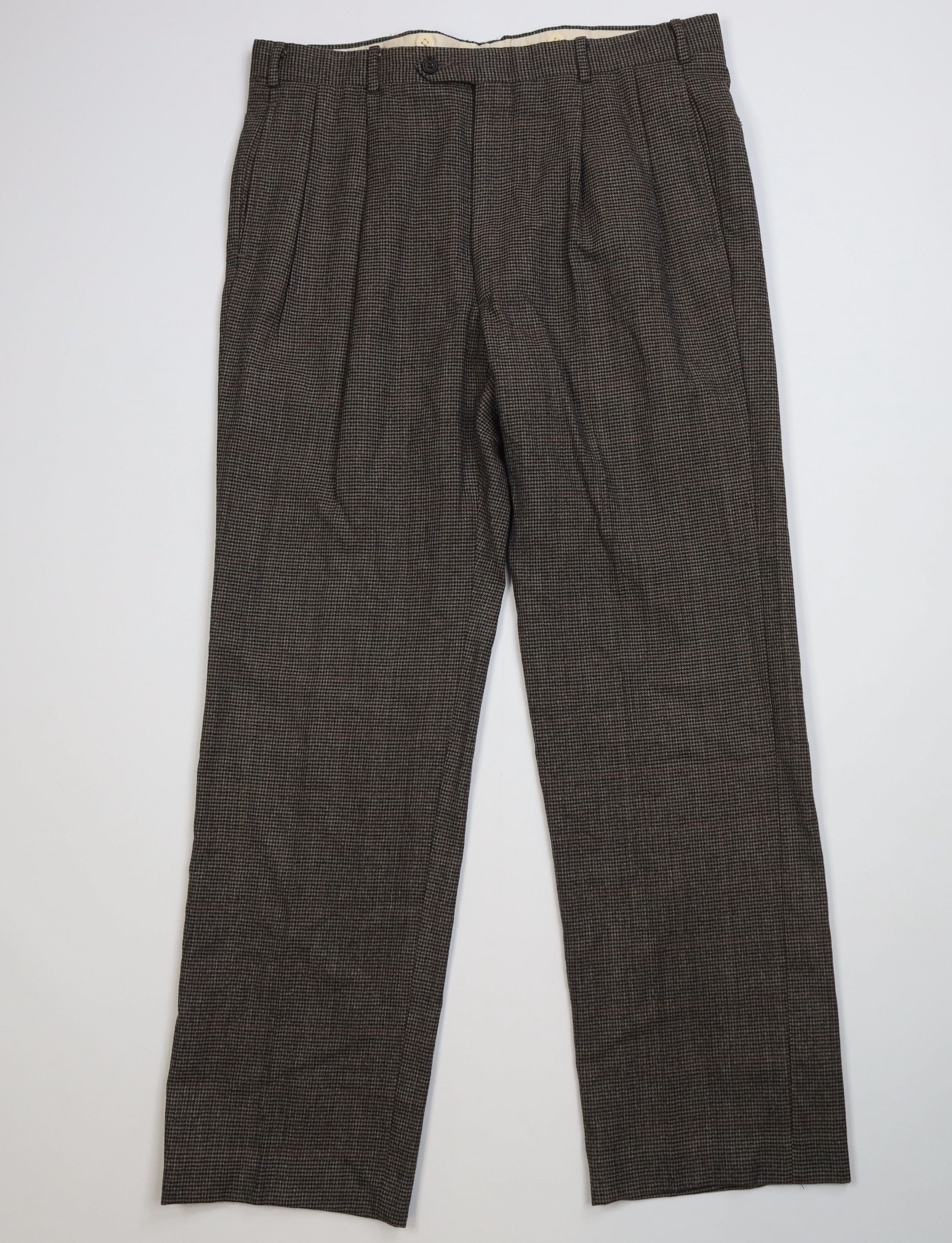 Vintage Vintage 70s Streetwear Wide Leg Chino Pants Houndstooth USA Size US 34 / EU 50 - 1 Thumbnail