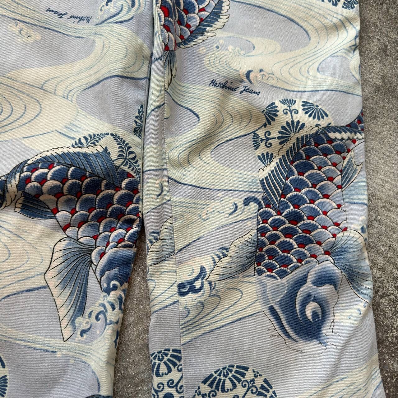 Moschino Moschino Japanese Koi Fish Retro Pants Size 28" / US 6 / IT 42 - 5 Thumbnail