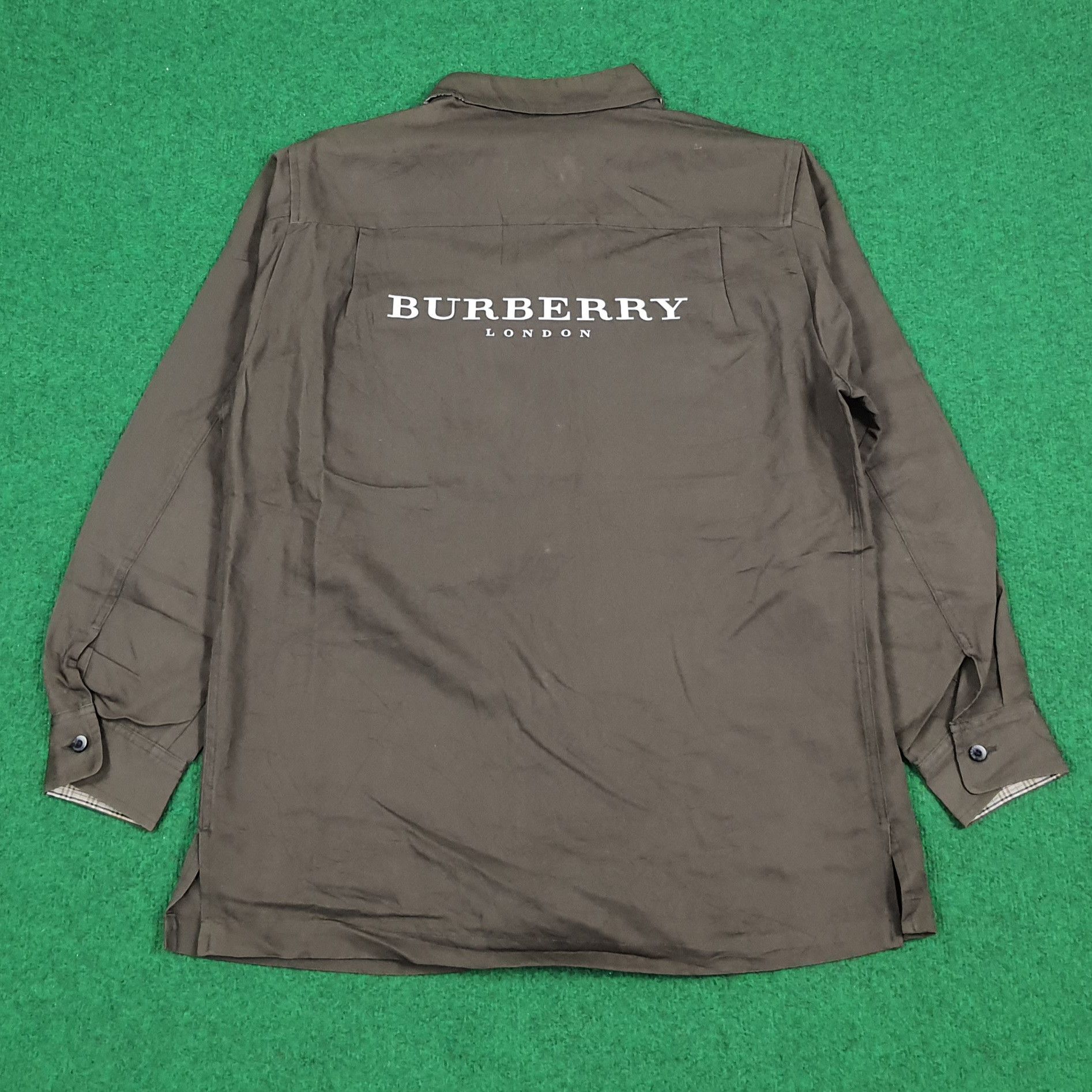 Burberry × Vintage Vintage Burberry London Nova Check Shirt Button Up Size US L / EU 52-54 / 3 - 1 Thumbnail