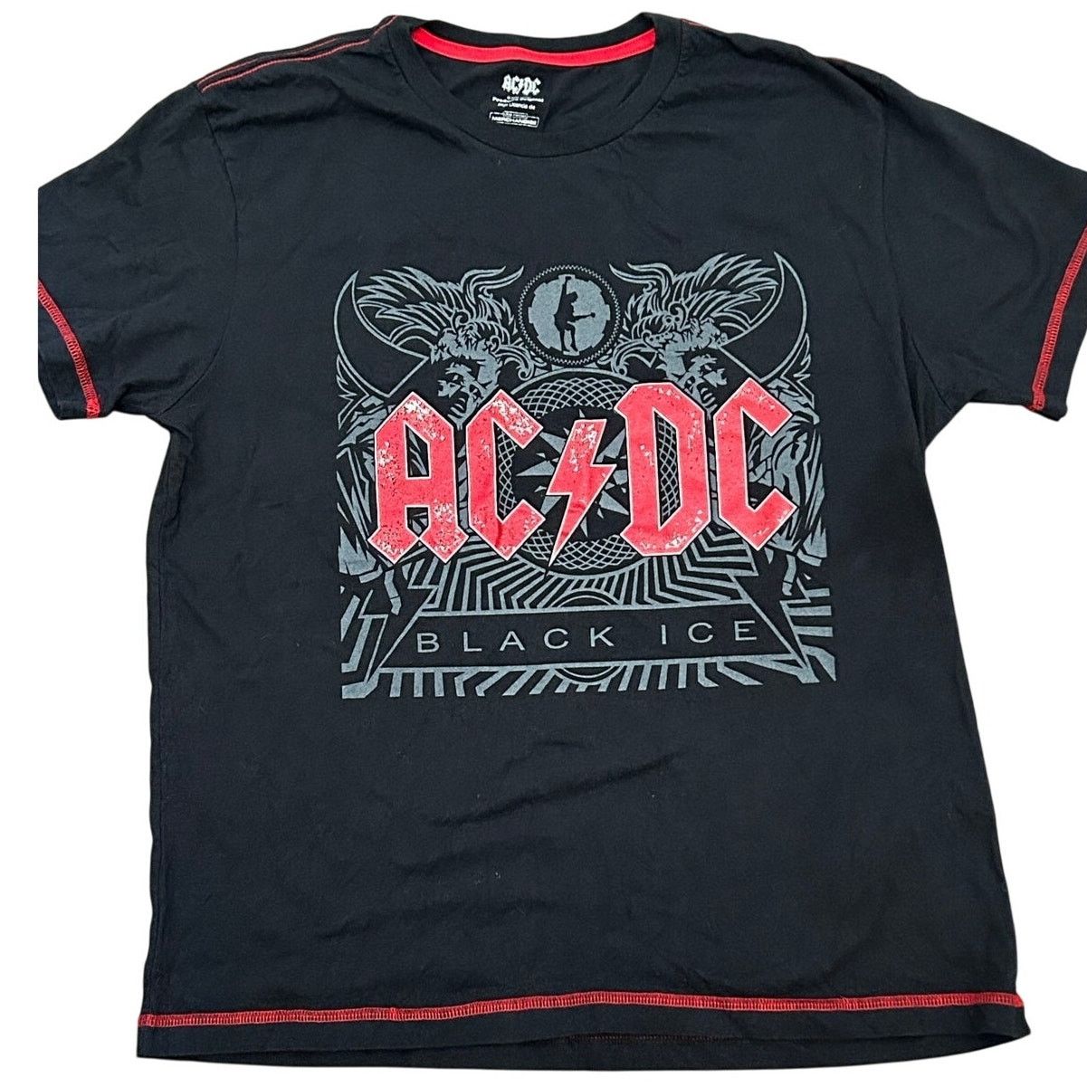 AC/DC ACDC Black Ice 2 Sided Shirt Live Nation Red Stitching Large Size US L / EU 52-54 / 3 - 1 Thumbnail