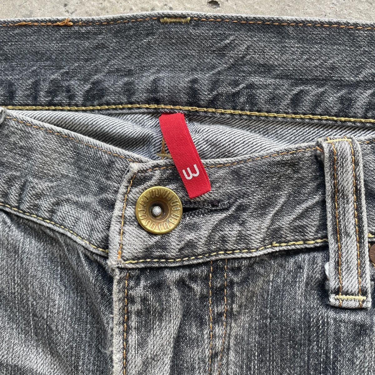 Japanese Brand × Jean × Vintage W35 Vintage Japan Faded Black Jeans Distressed Denim Pants Size US 35 - 6 Thumbnail
