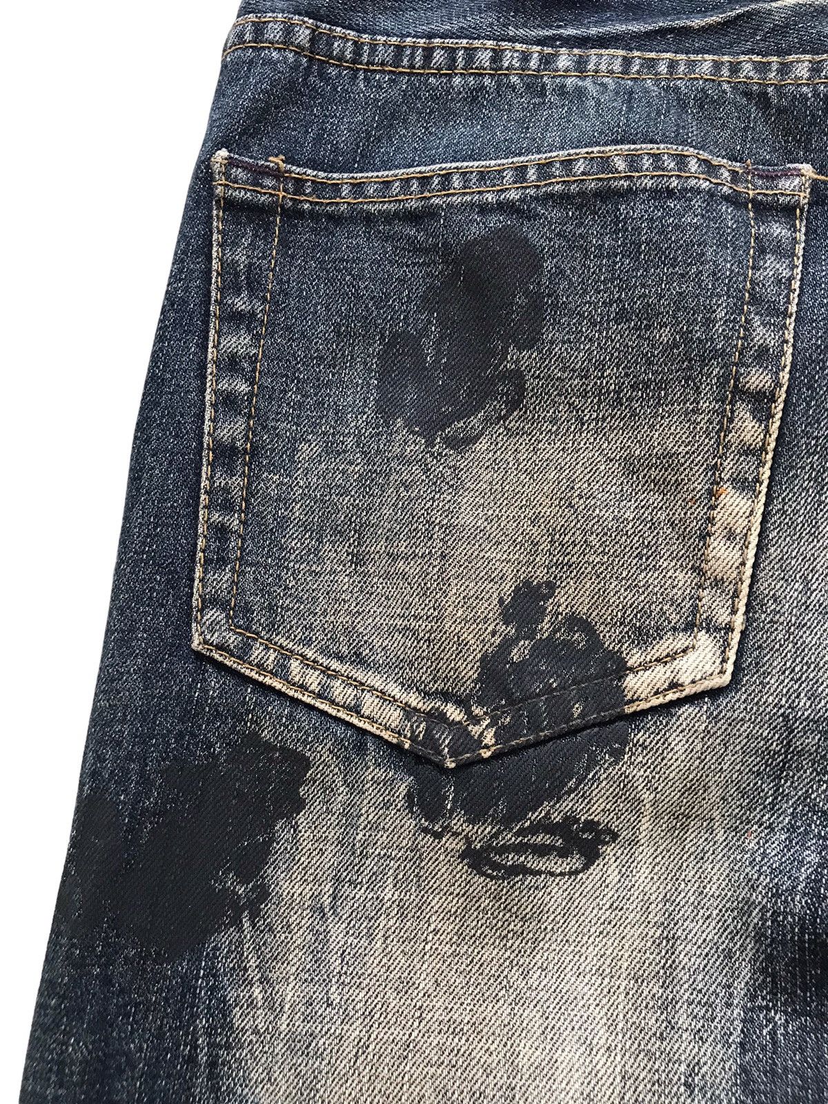 Takeo Kikuchi Takeo Kikuchi Yakuza Yanki Painted Art Denim Jeans Size US 32 / EU 48 - 12 Thumbnail