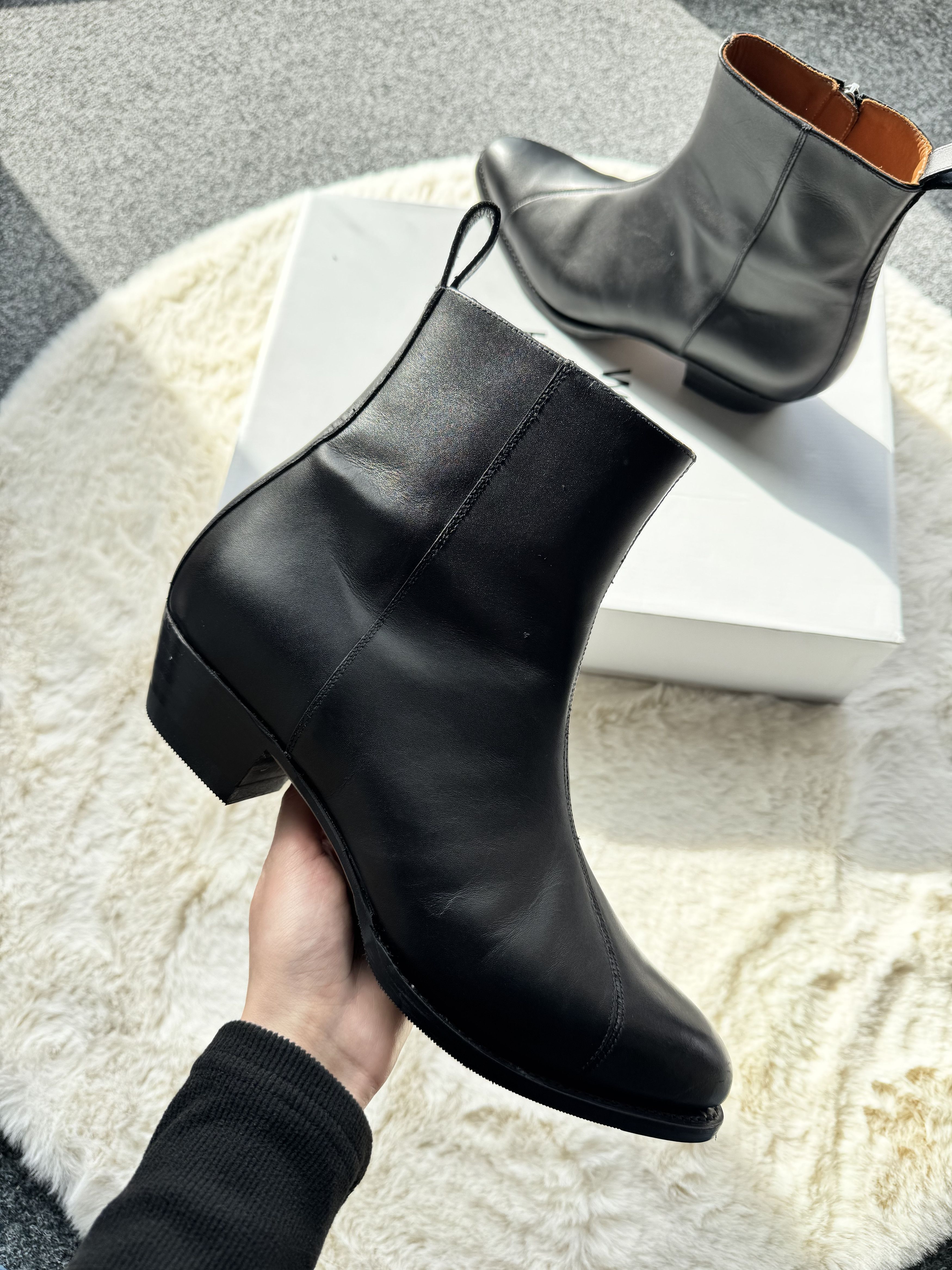 Won Hundred Won Hundred - black leather ankle cowboy boots 45 Size US 12 / EU 45 - 1 Thumbnail