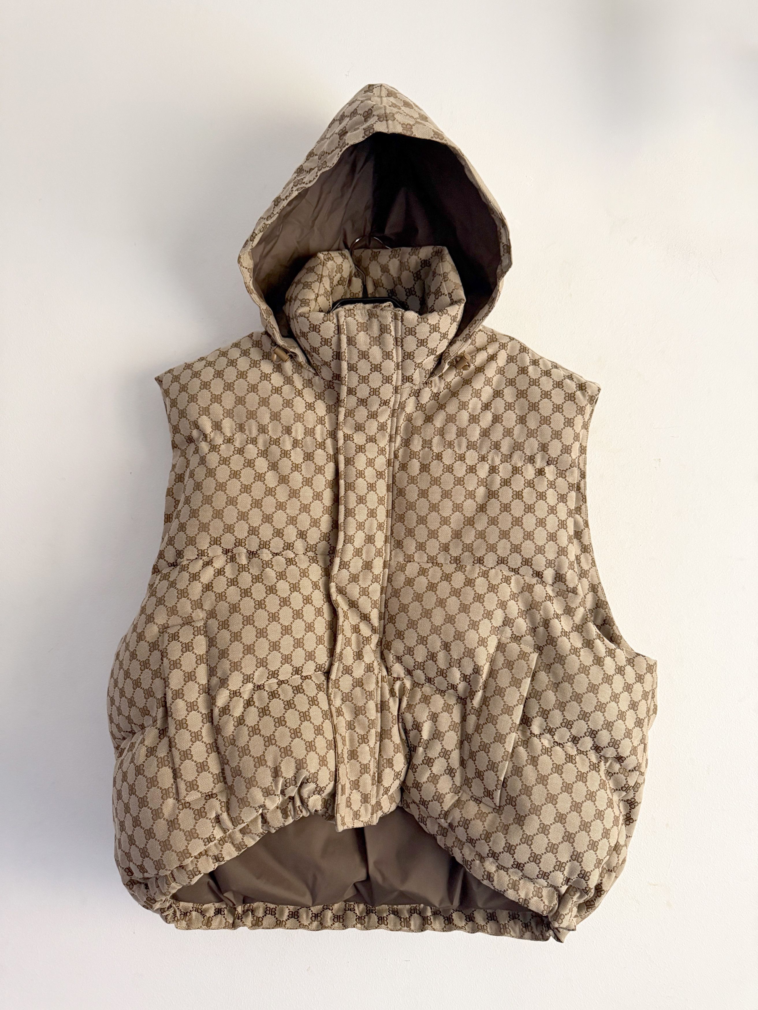 Balenciaga × Gucci Padded Vest Monogram Hood Size US M / EU 48-50 / 2 - 1 Thumbnail
