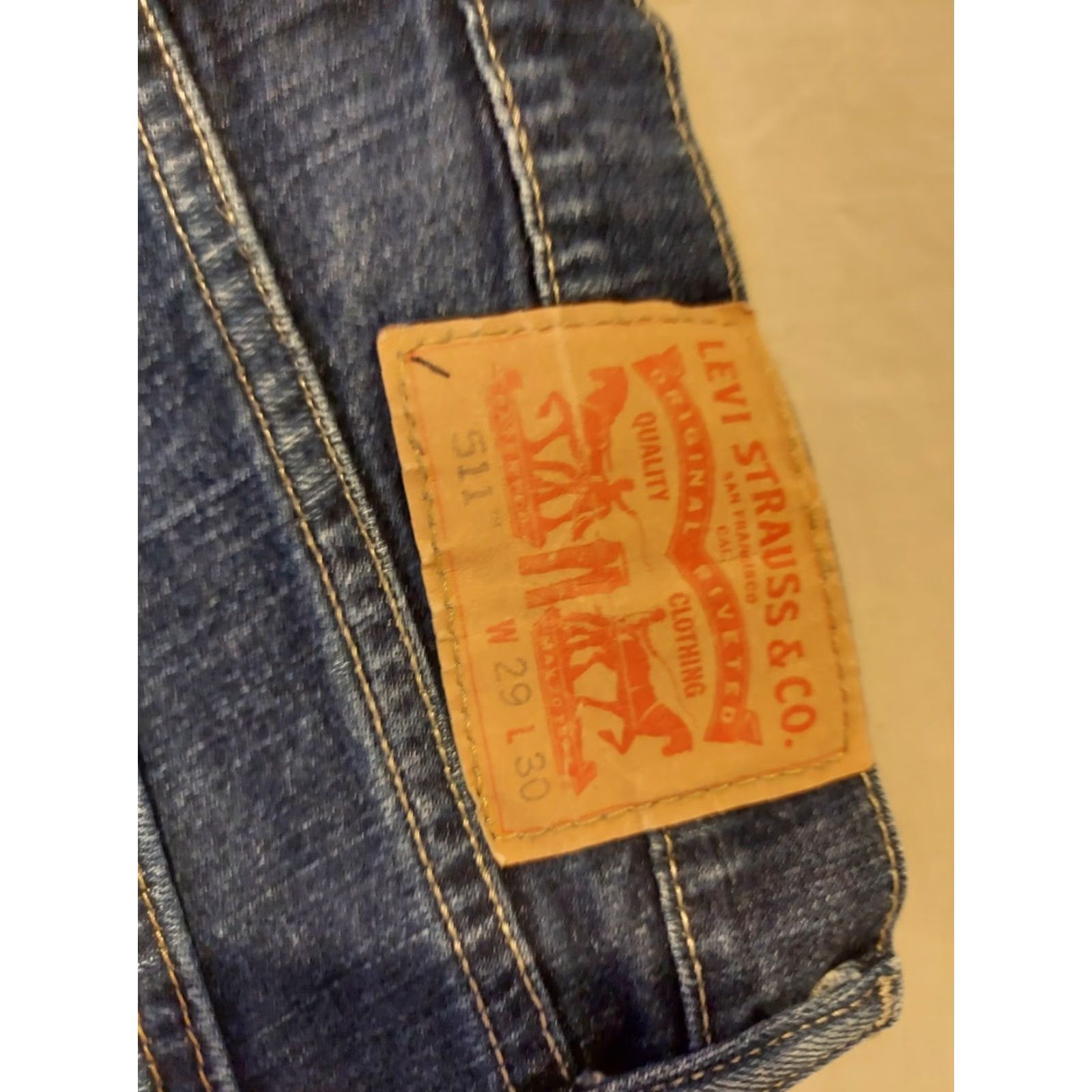 Levi's Mens Levis 511 Jeans Slim Straight 29x30 29x29 Blue Denim Pants Stretch Size US 29 - 3 Thumbnail