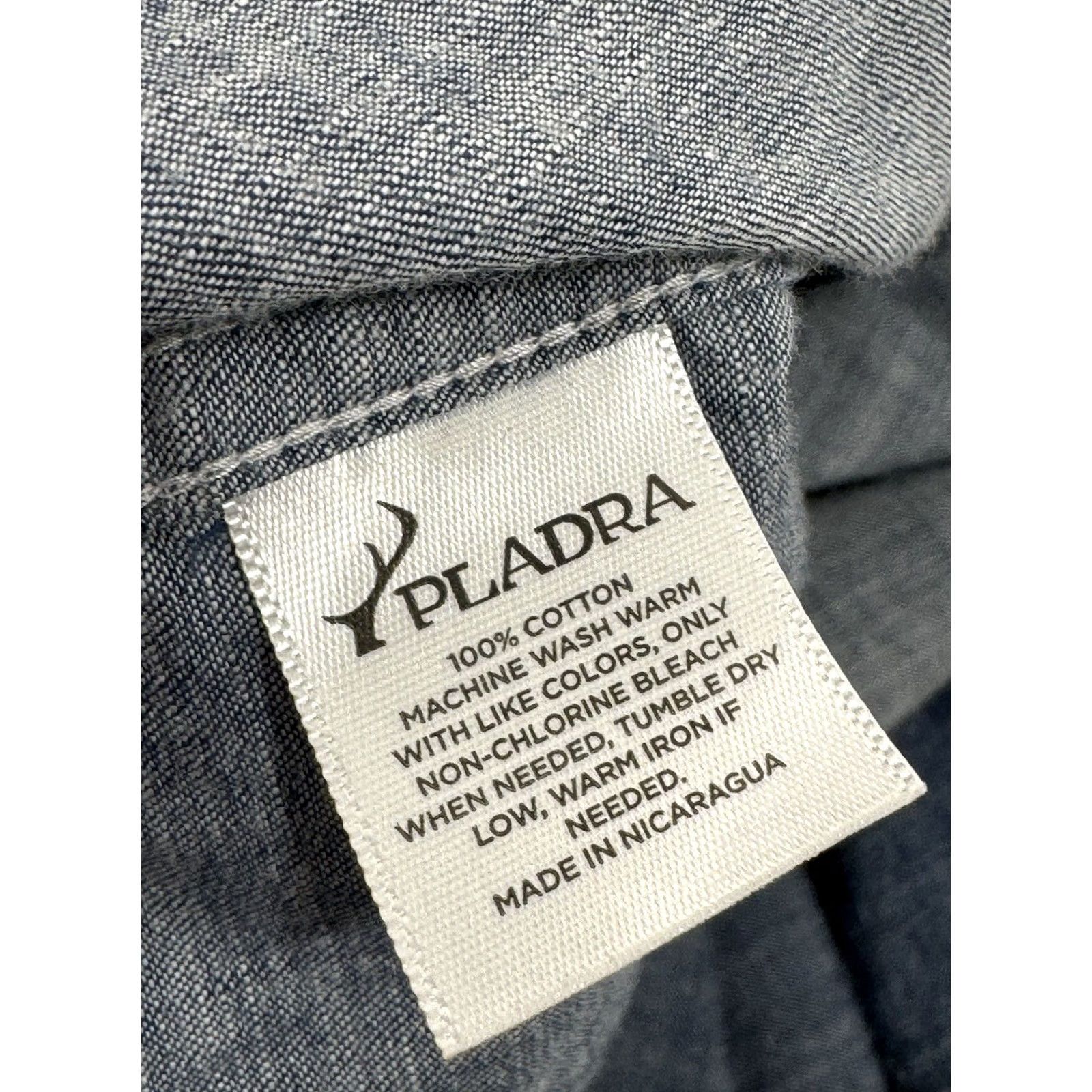 Vintage PLADRA Chambray Embroidered Antler FISH FLIP CUFF Mens XL Shirt Size US XL / EU 56 / 4 - 5 Thumbnail