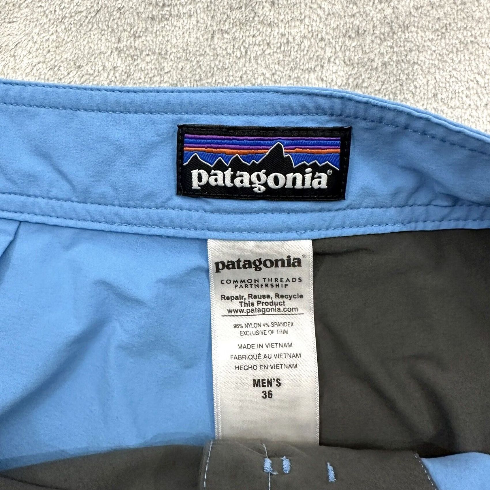 Patagonia Patagonia Board Shorts Men's 36 Blue Black Stretch Wavefarer Swim Beach Size US 36 / EU 52 - 2 Thumbnail