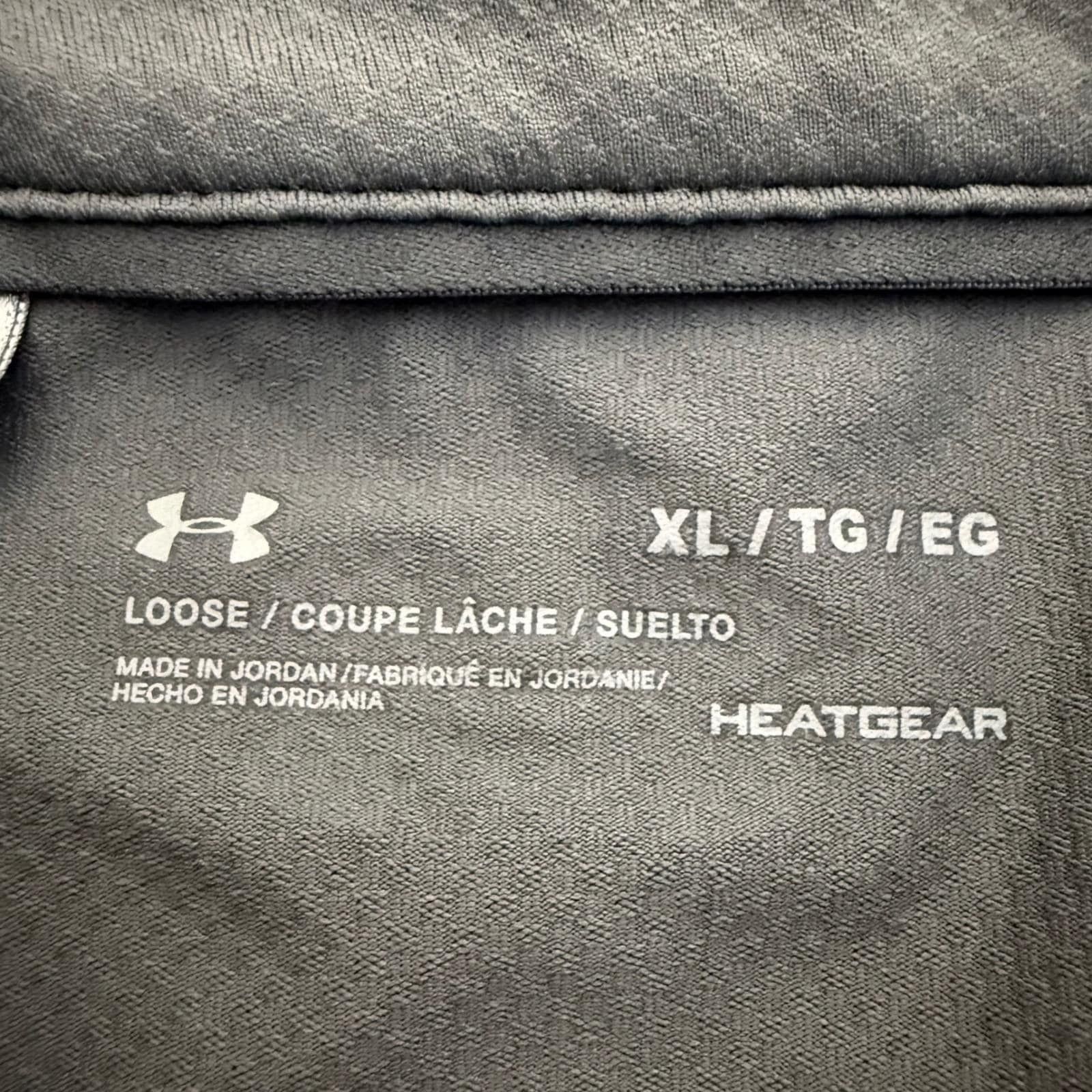 Under Armour Under Armour HeatGear Men XL Golf Polo Shirt Gray Striped Size US XL / EU 56 / 4 - 2 Thumbnail