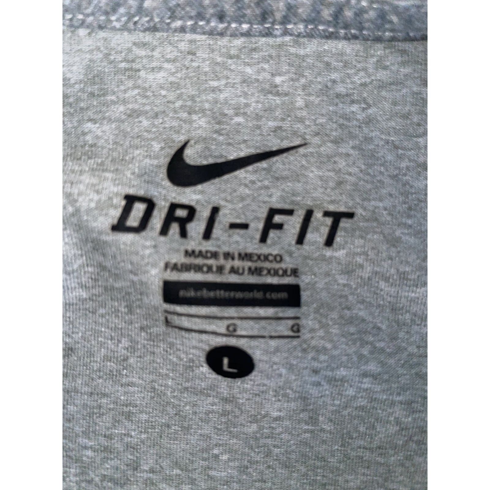 Nike Nike Dri-Fit Gray Shirt Mens Large Size US L / EU 52-54 / 3 - 4 Thumbnail
