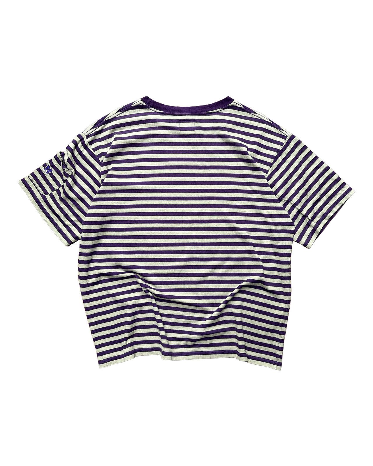 Needles Needles Striped Pocket Tee Purple Medium Size US M / EU 48-50 / 2 - 5 Thumbnail