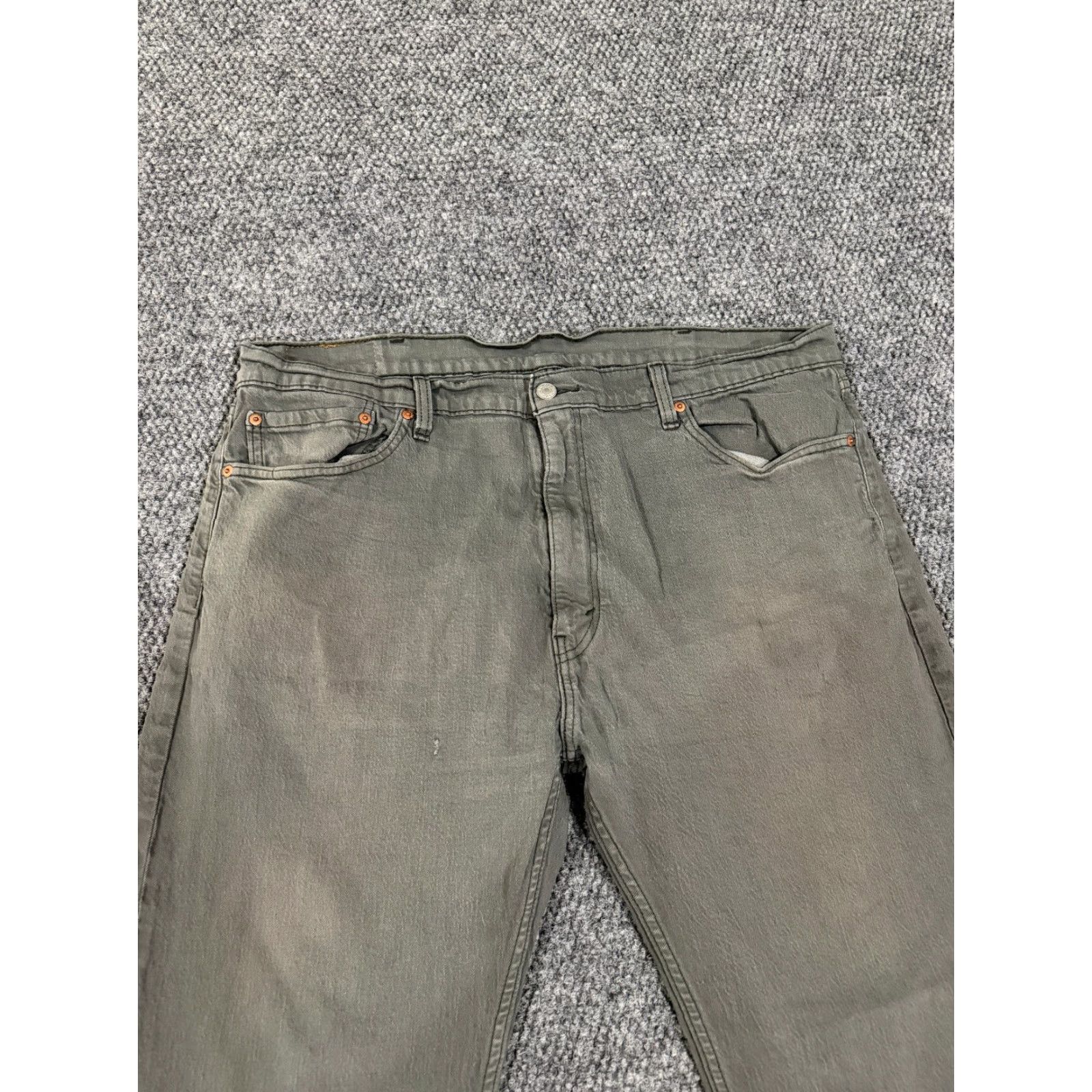Levi's Levi's 505 Jeans Mens 40x30 Green Denim Straight Leg Casual Classic Regular Inseam 30" 5-Pocket Jeans Show Logo Size US 40 / EU 56 - 4 Thumbnail