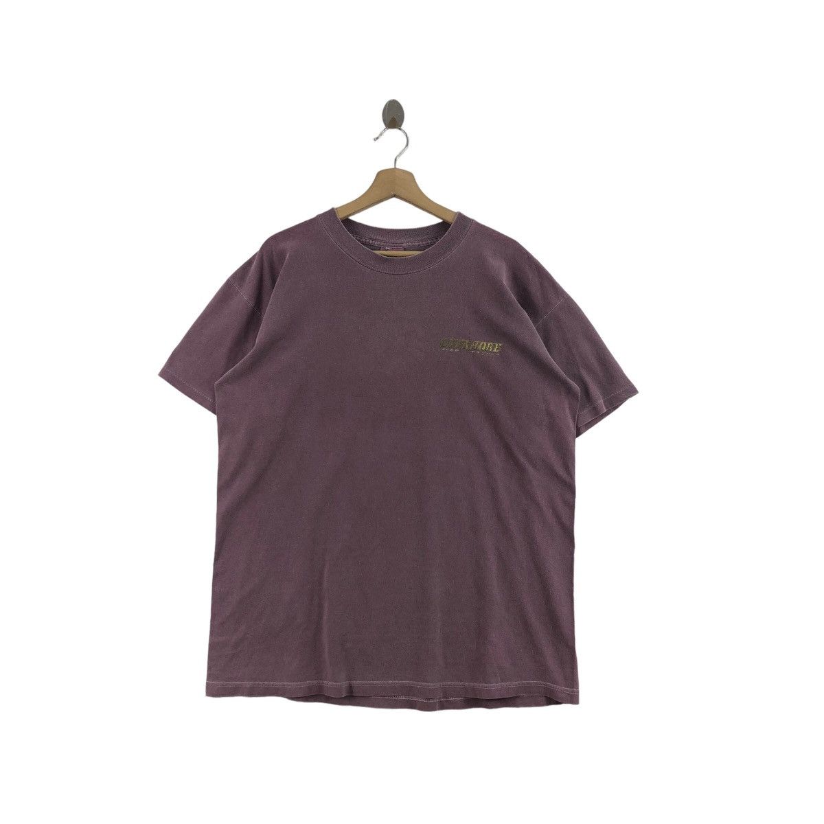 Vintage Pick!! Vtg OFF SHORE Surfing Maroon Mineral Wash Tee Tshirt Size US L / EU 52-54 / 3 - 2 Thumbnail