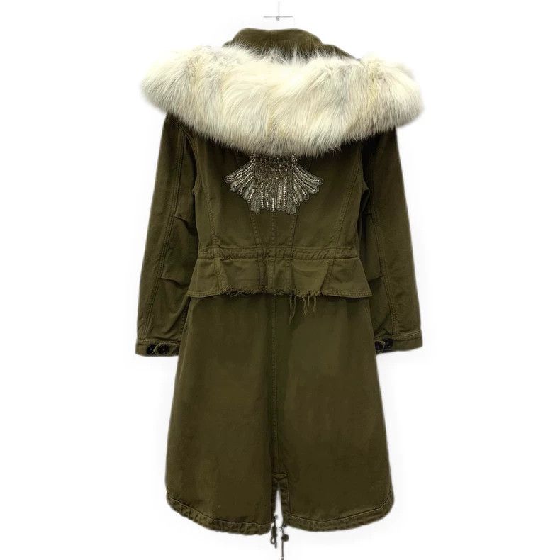 Alexander McQueen Alexander Mcqueen Army green diamond-inlaid cotton hooded Size XS / US 0-2 / IT 36-38 - 2 Thumbnail