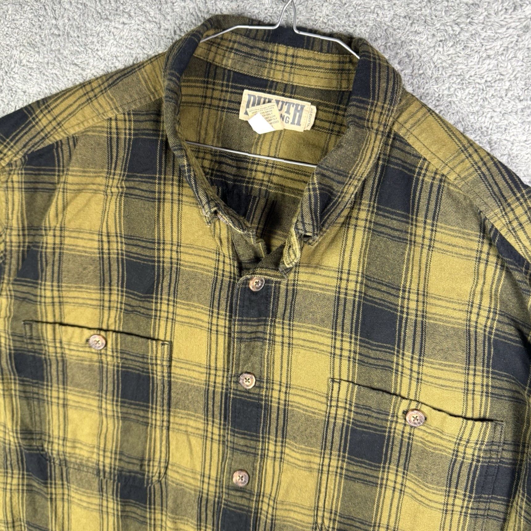 Vintage Duluth Shirt Mens 2XLT Free Swinging Flannel Long Sleeve Workwear Utility Green Shirt Size US XXL / EU 58 / 5 - 3 Thumbnail