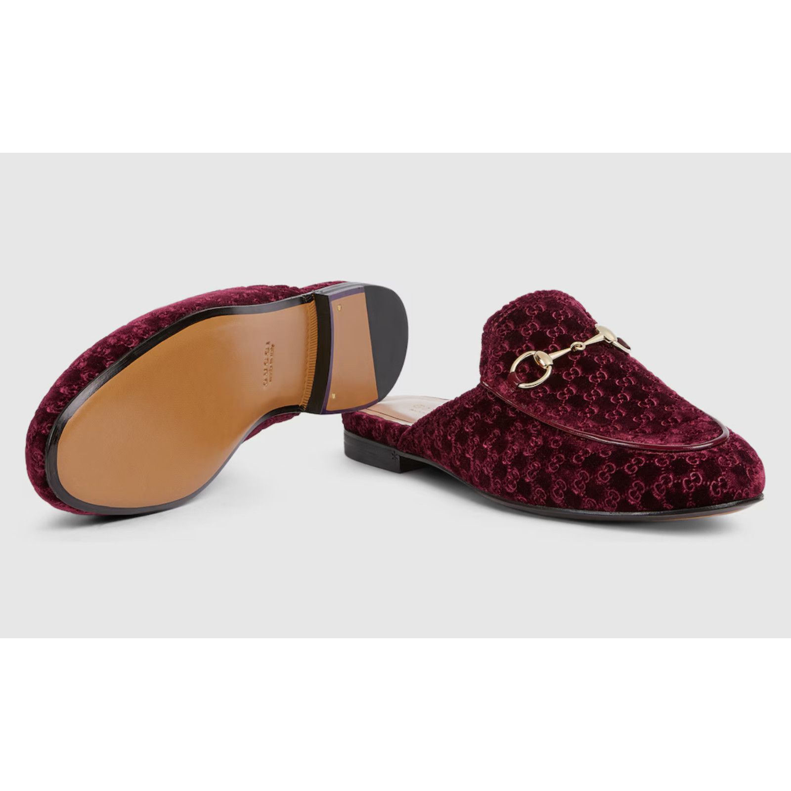 Gucci Gucci Princetown Velvet GG Red Slide Loafer Mule Slipper 37 Size US 7 / IT 37 - 7 Thumbnail