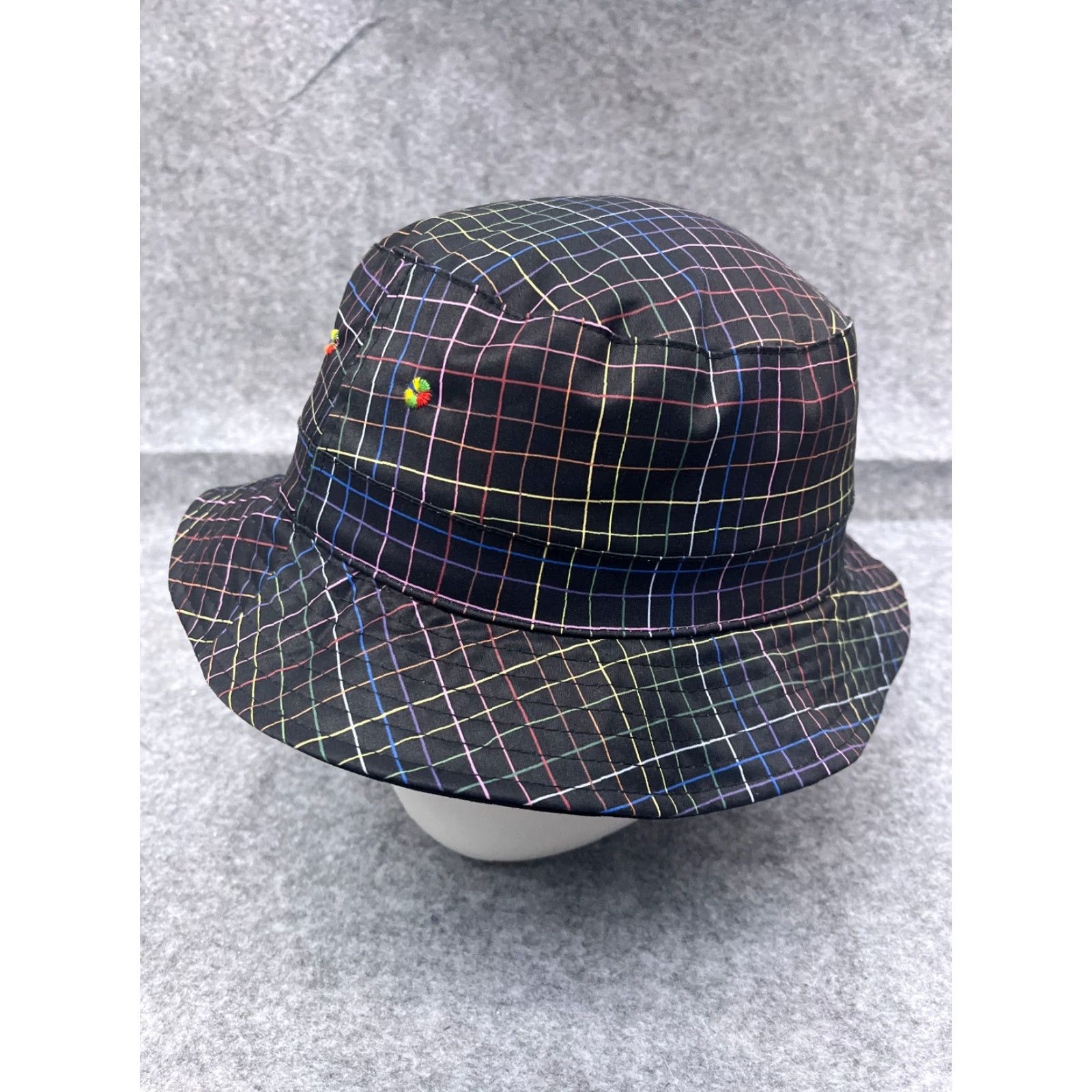 Vintage Target Bucket Hat Adult One Size Black 100% Polyester Pinstripe Beach Camp Hat/Caps Travel Outdoor Lightweight Unisex Adults Size ONE SIZE - 4 Thumbnail