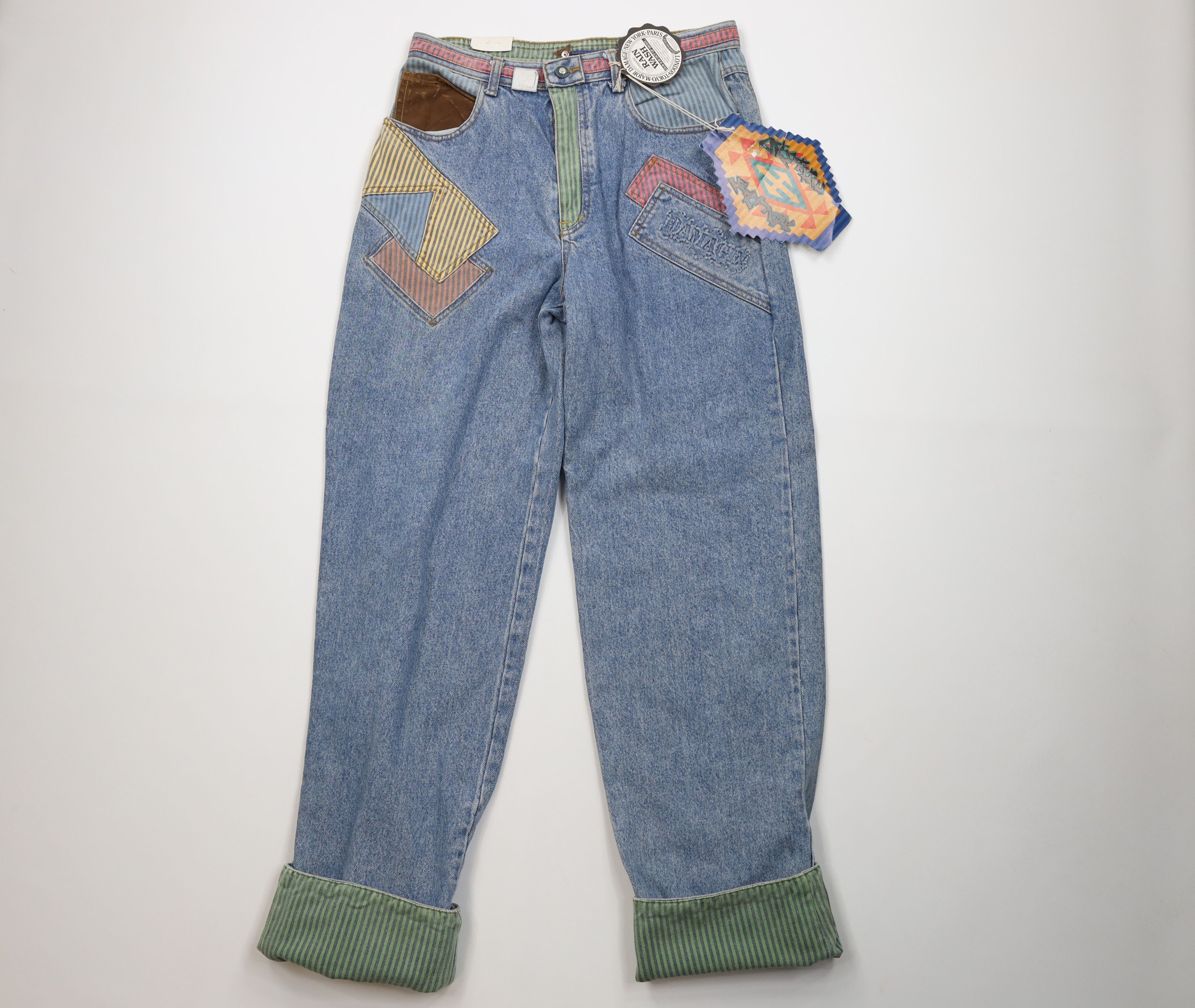 Vintage Deadstock Vintage 90s Streetwear Cuff Patch Skateboard Jeans Size US 33 - 1 Thumbnail