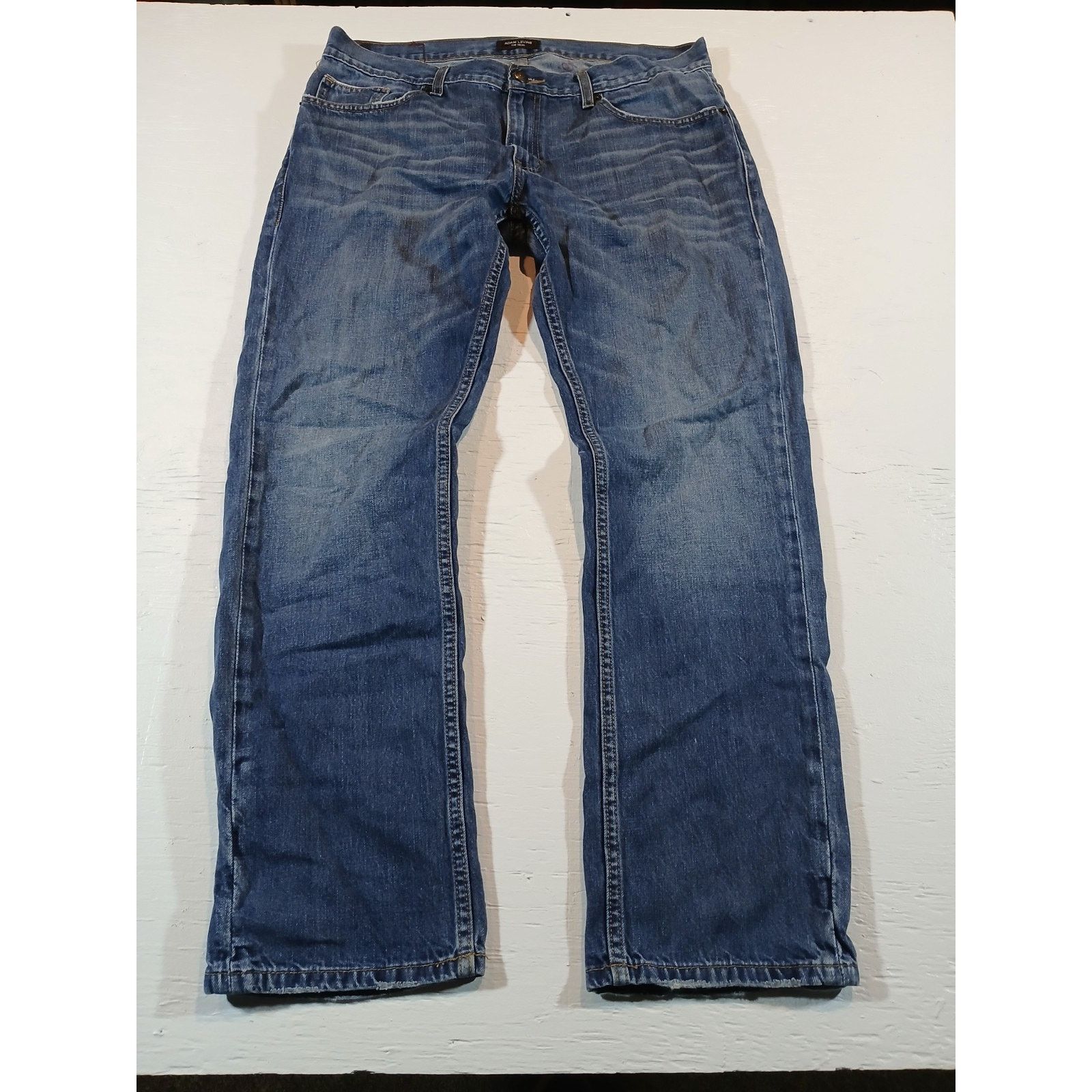 Adam Levine Adam Levine (34x30) Men's Relaxed Straight Blue Denim Jeans Size US 34 / EU 50 - 1 Thumbnail