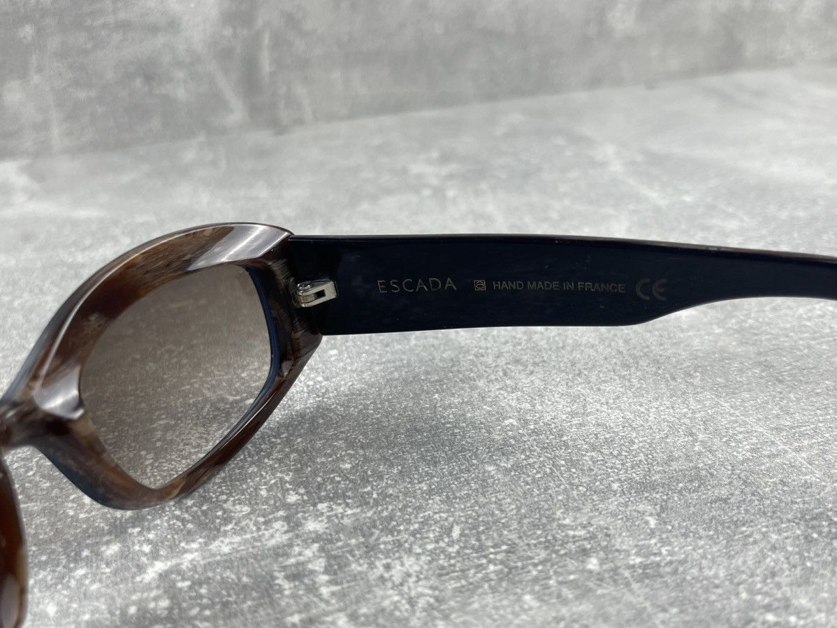 Escada Escada 00s Oval Acetate Sunglasses Brown Tortoise Hand Made Size ONE SIZE - 6 Thumbnail