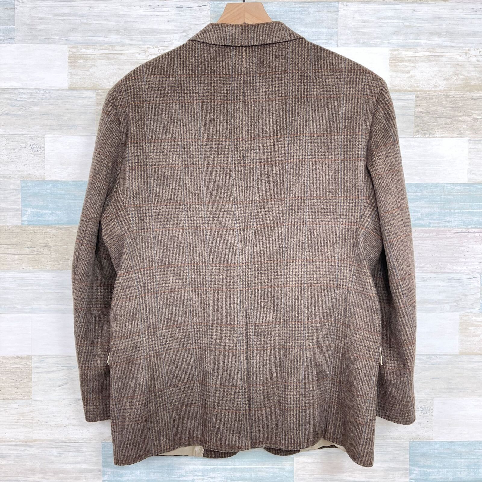 Savile Row Savile Row Wool Tweed Sport Coat Brown Glen Check Mens 42S Size 42S - 5 Thumbnail