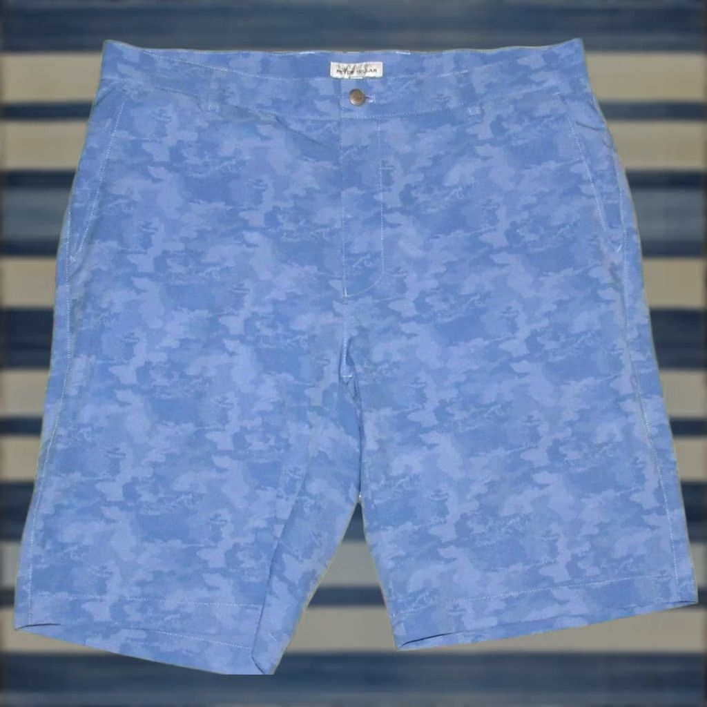 Peter Millar PETER MILLAR Camo 10" Shakleford Chino Shorts Men 35 Kiawah Ocean Couse 35 Blue Shakleford Chino Shorts Mens 35 Size US 35 - 1 Thumbnail