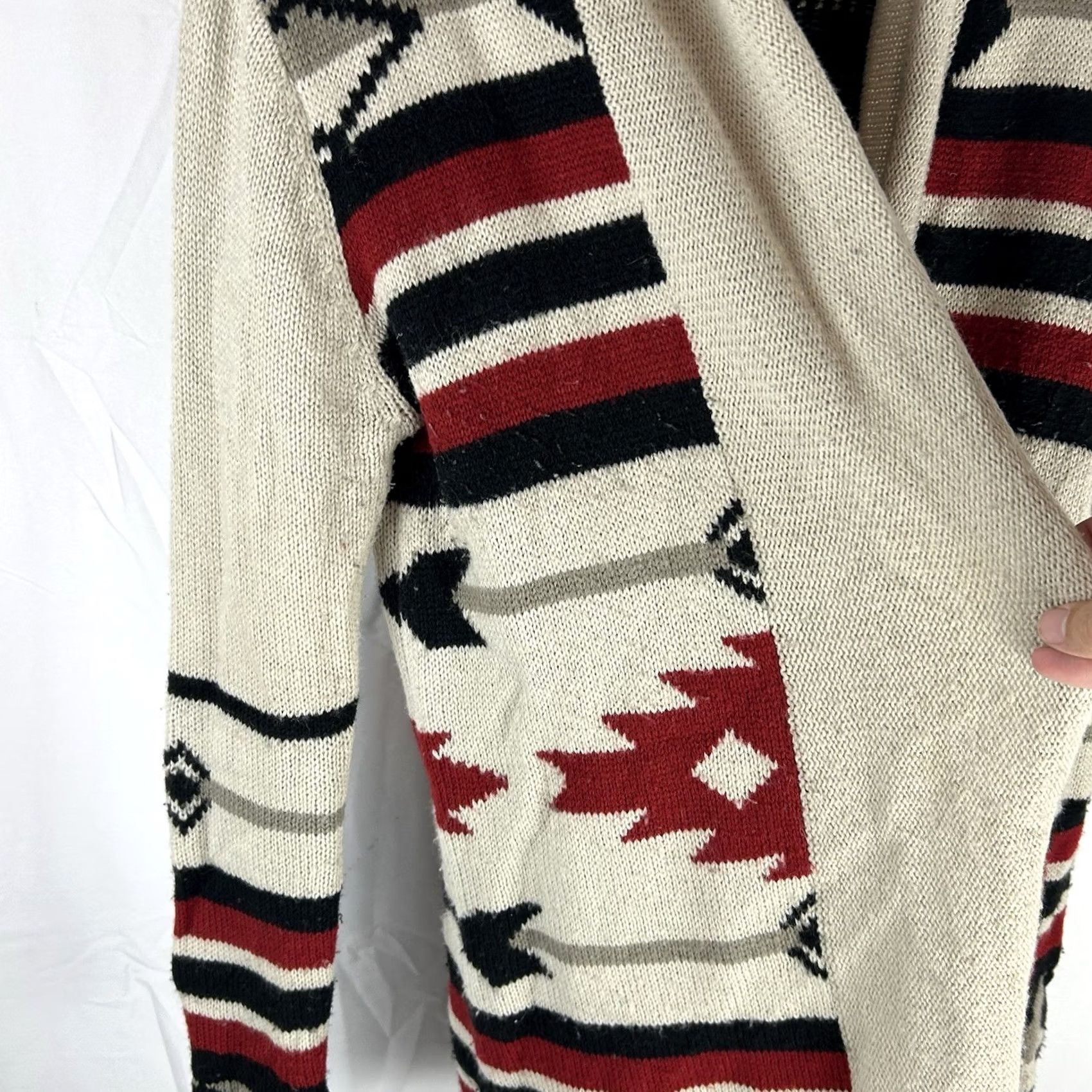 Saks Fifth Avenue Saks Fifth Avenue Sweater Cardigan Womens Medium Acrylic Wool Aztec Boho Multicolor Long Sleeve Size M / US 6-8 / IT 42-44 - 5 Thumbnail