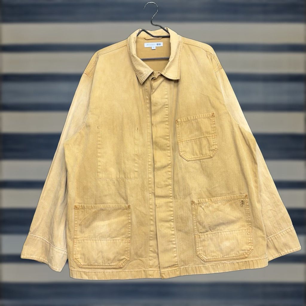 Uniqlo Uniqlo Chore Jacket Mens 3XL Faded Distressed Workwear Barn Jw Anderson Button Jacket Size US XXL / EU 58 / 5 - 1 Thumbnail