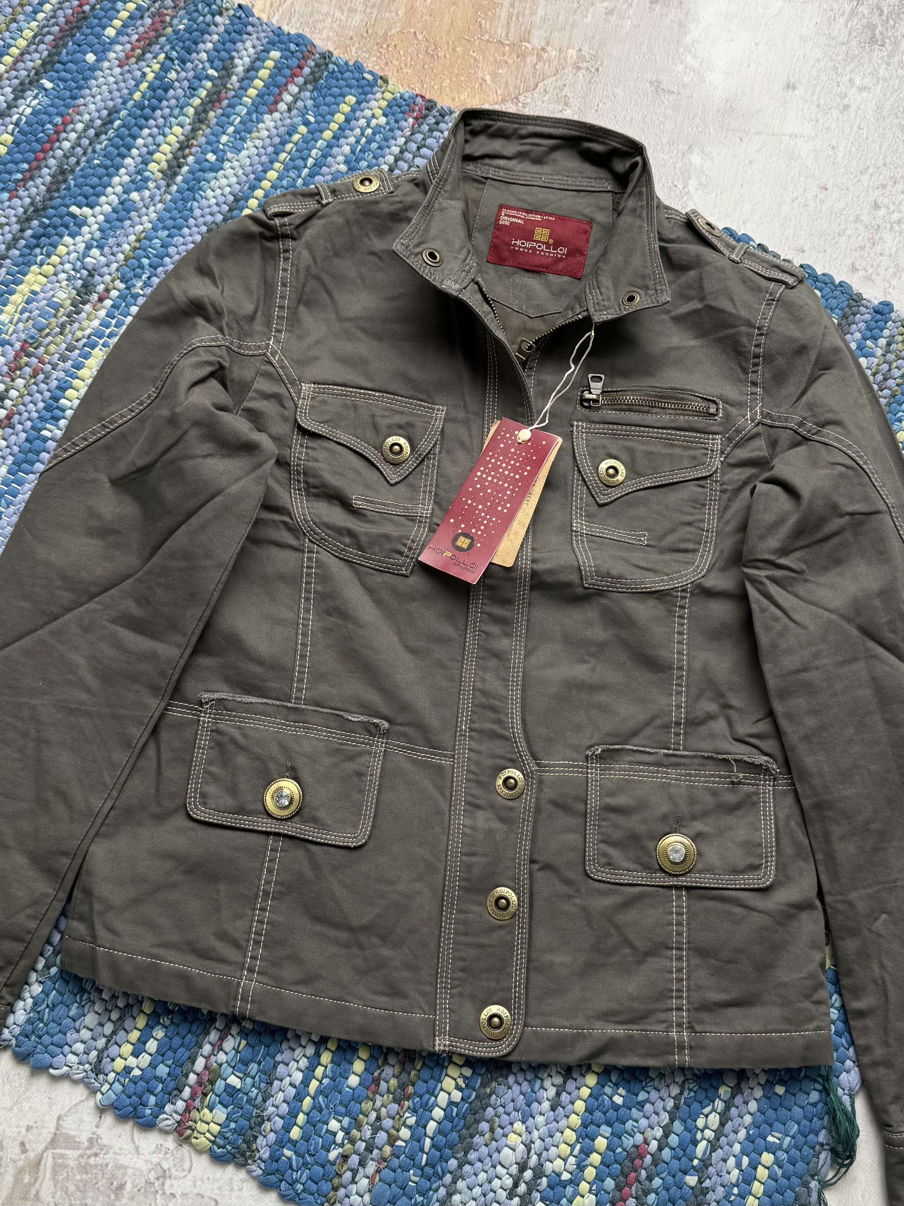 Vintage Vintage Khaki Military Jacket Utility Button Coat Casual Size XS / US 0-2 / IT 36-38 - 2 Thumbnail